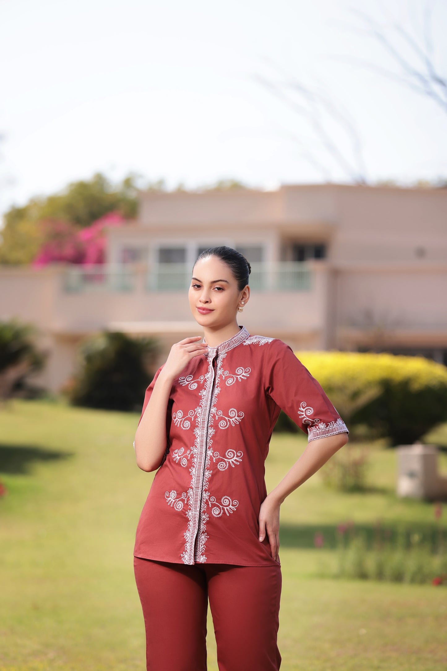 Ella Embroiderd Co-ord Pant