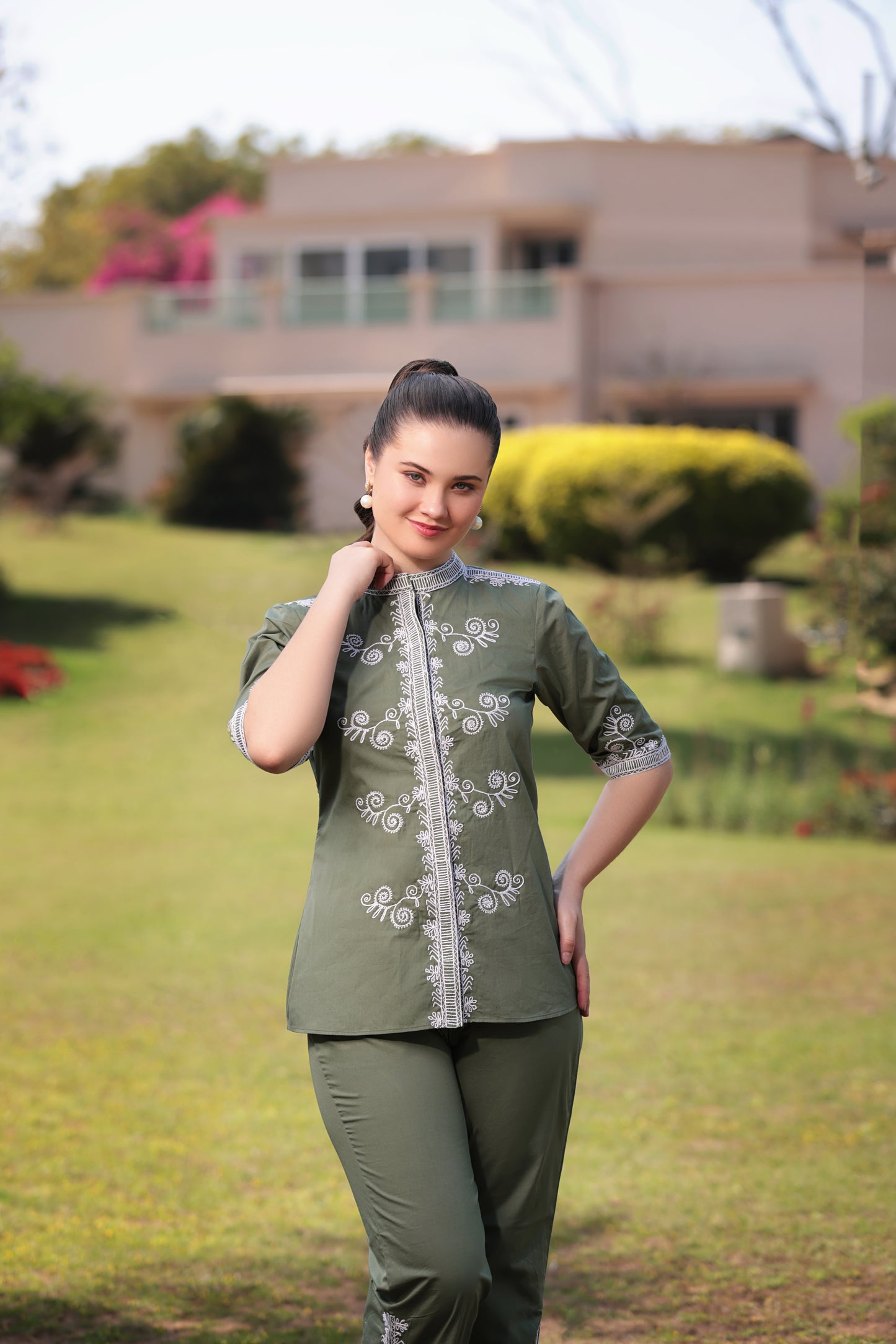 Ella Embroiderd Co-ord Pant