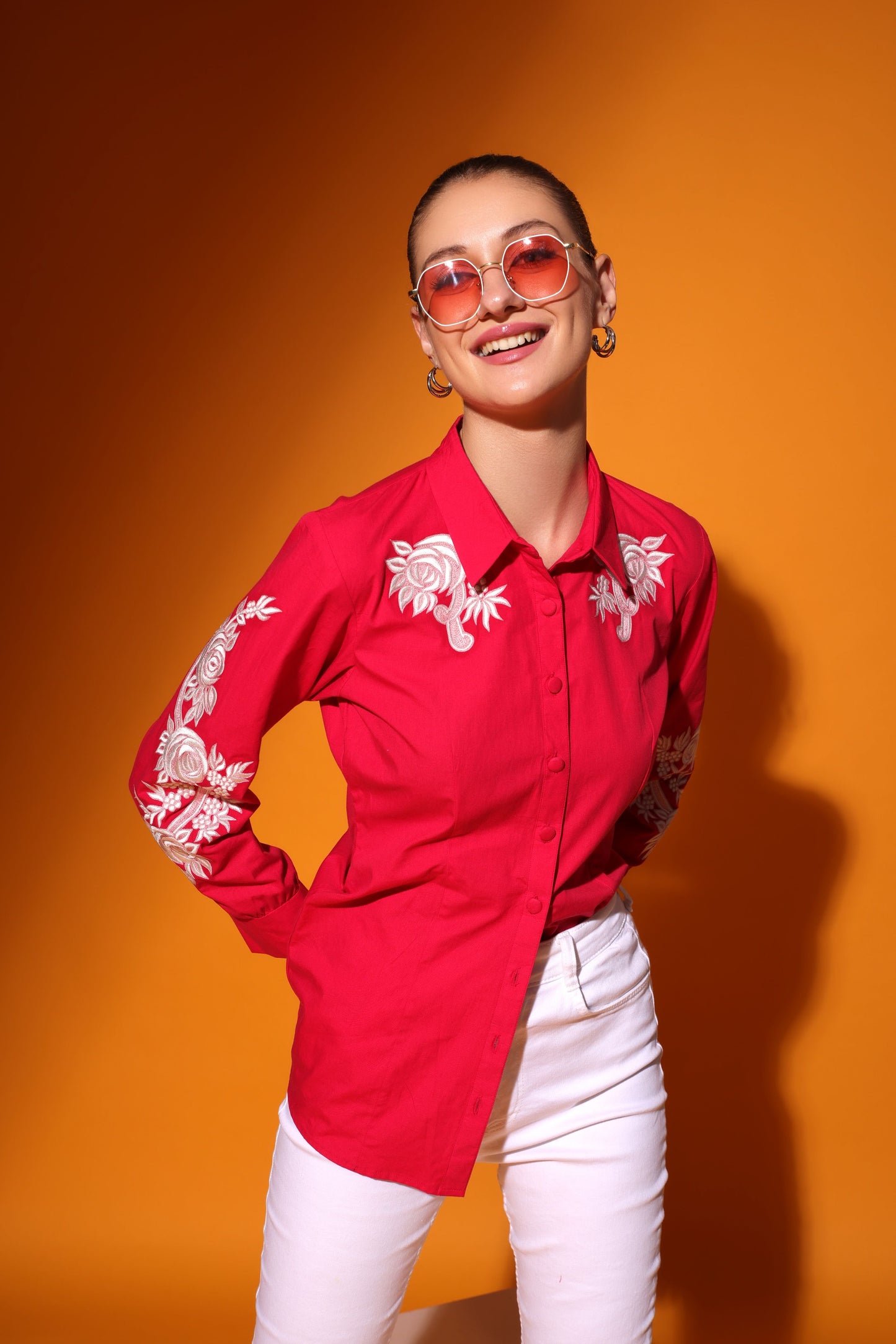 Fuschia Floral Shirt