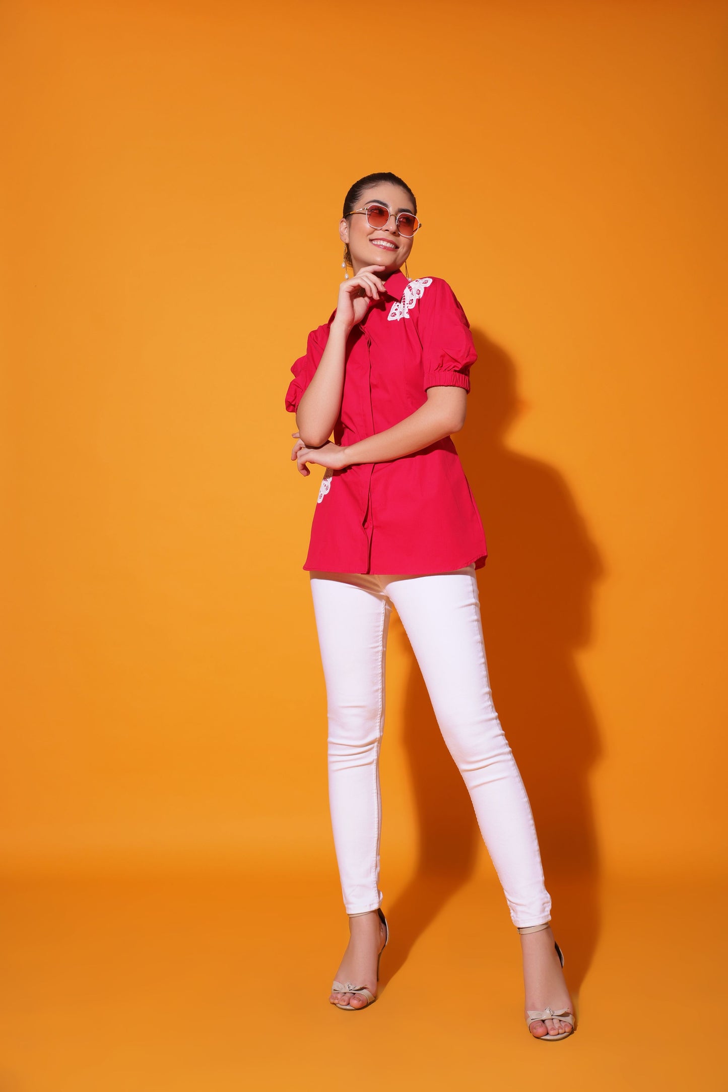 Fuschia Scallop Shirt