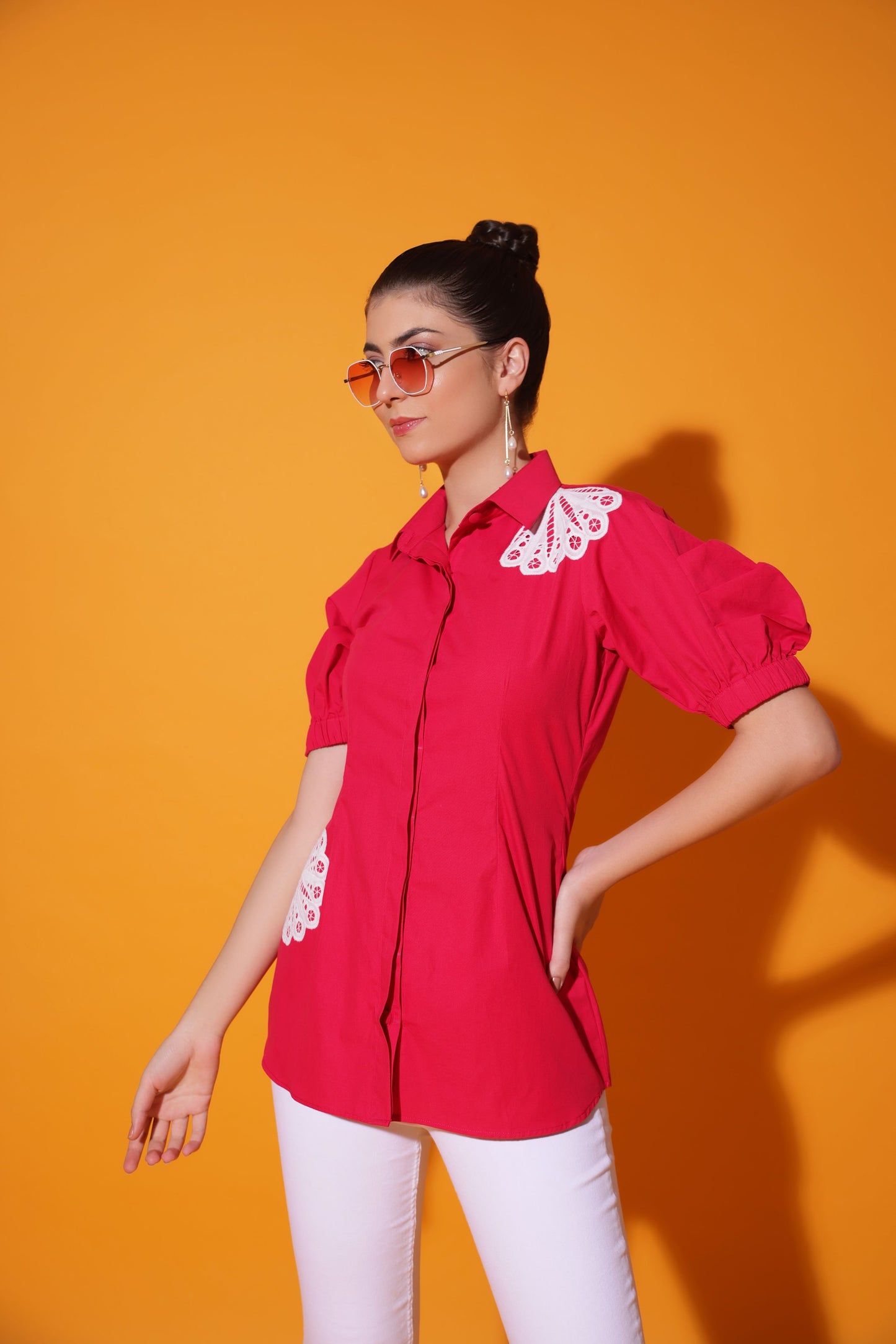Fuschia Scallop Shirt