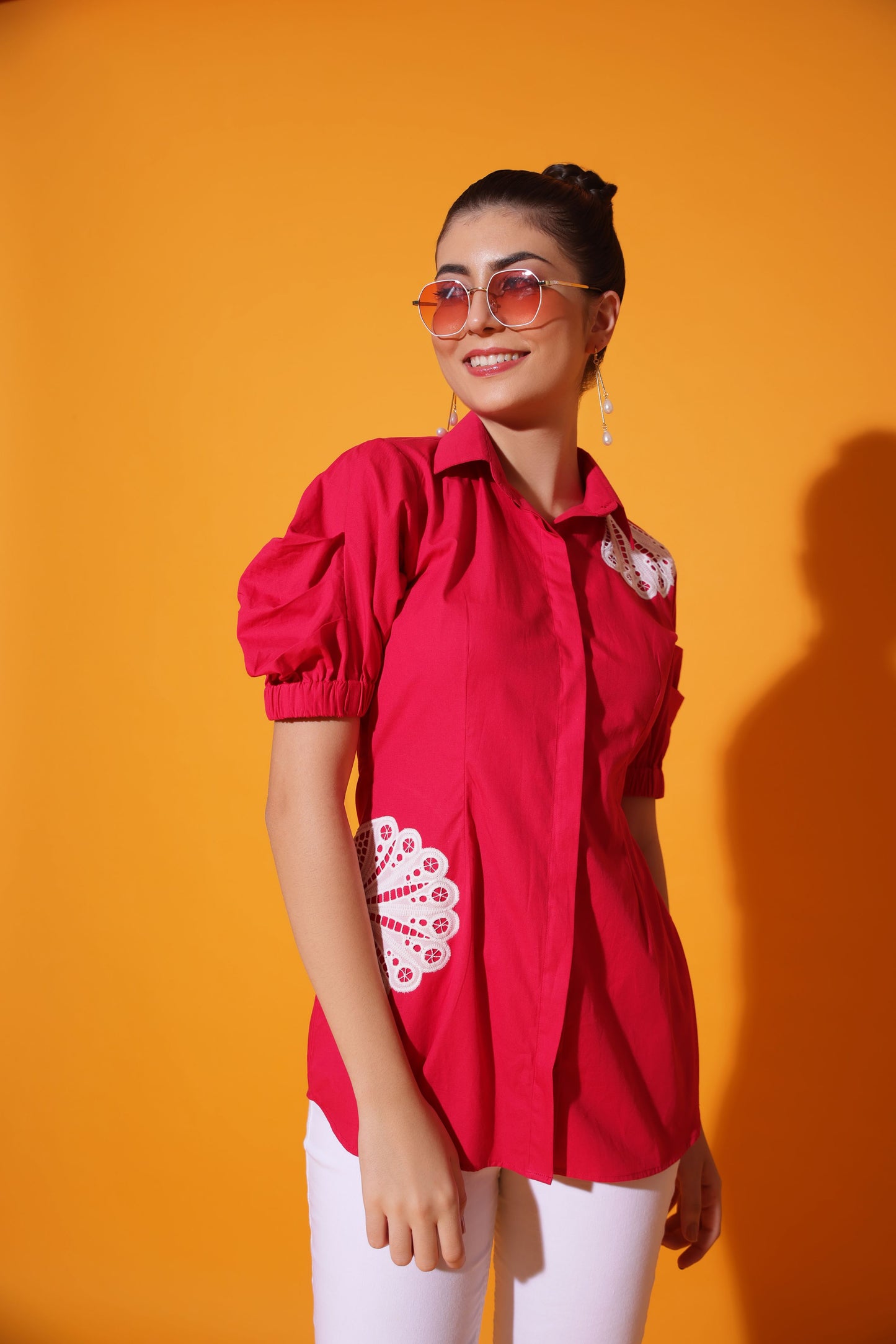 Fuschia Scallop Shirt