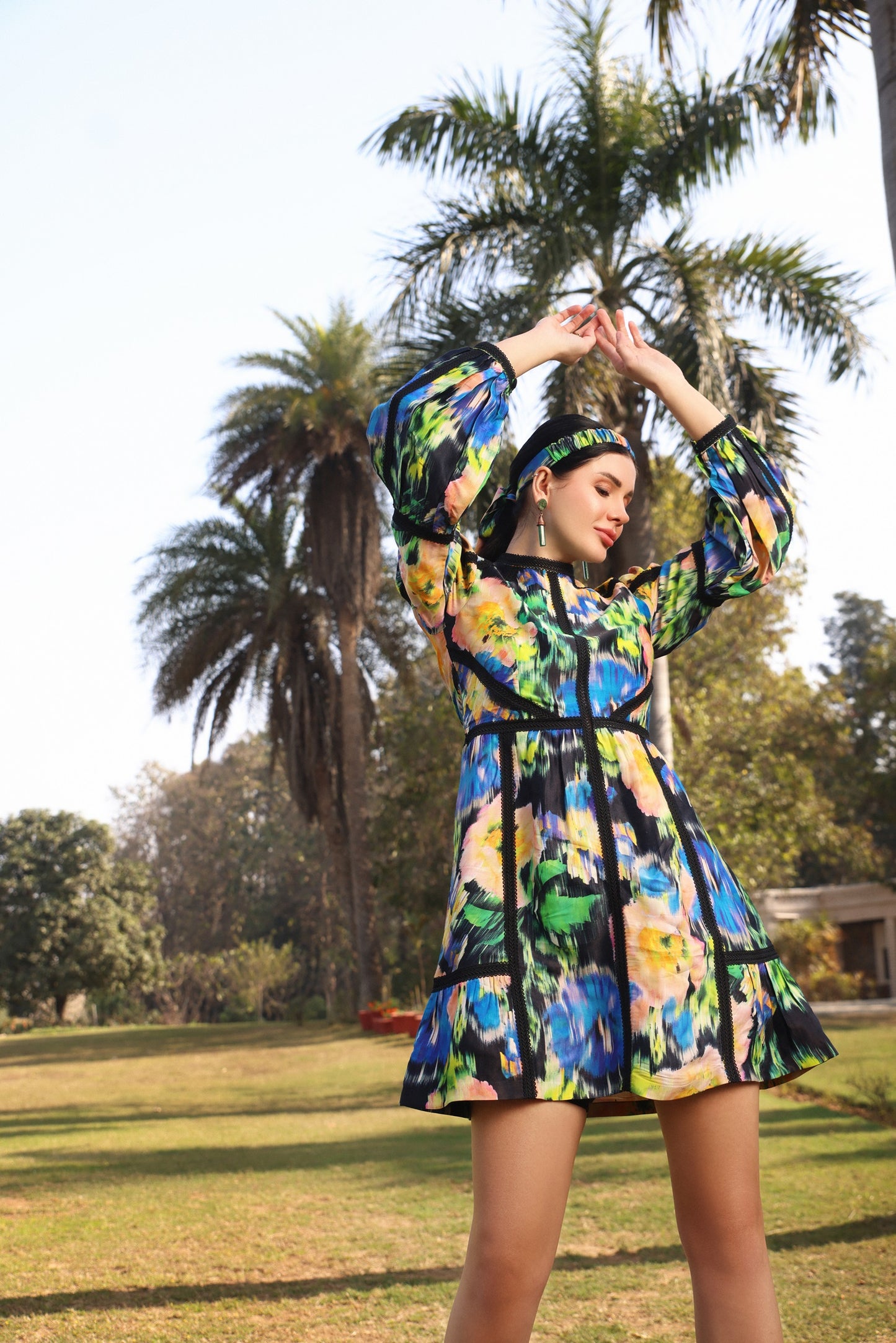 Forest Print Mini Dress