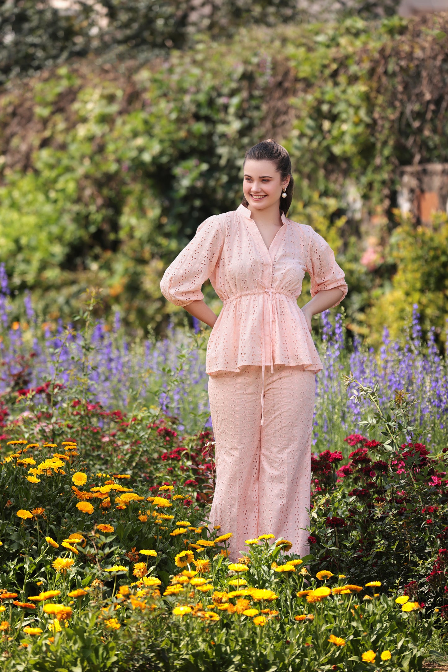 Peach Elegance Co-ord Set
