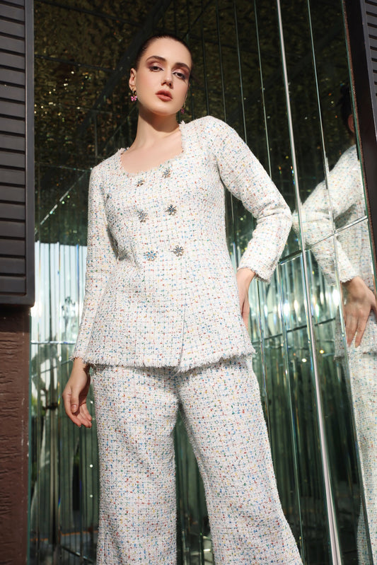 Multicolored Tweed Set