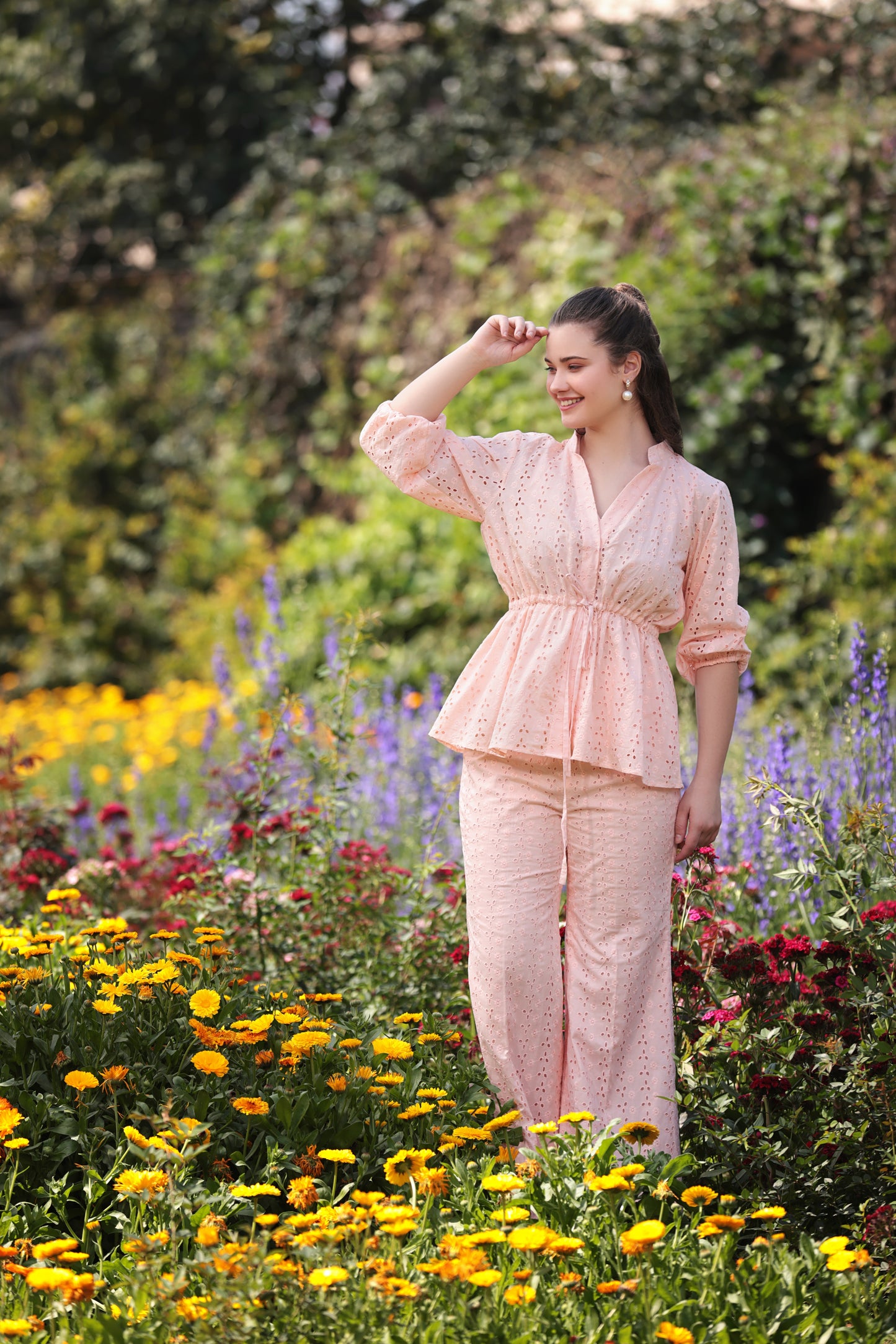 Peach Elegance Co-ord Set