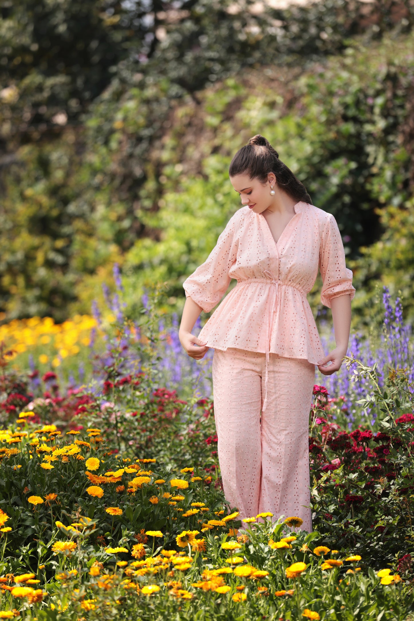 Peach Elegance Co-ord Set
