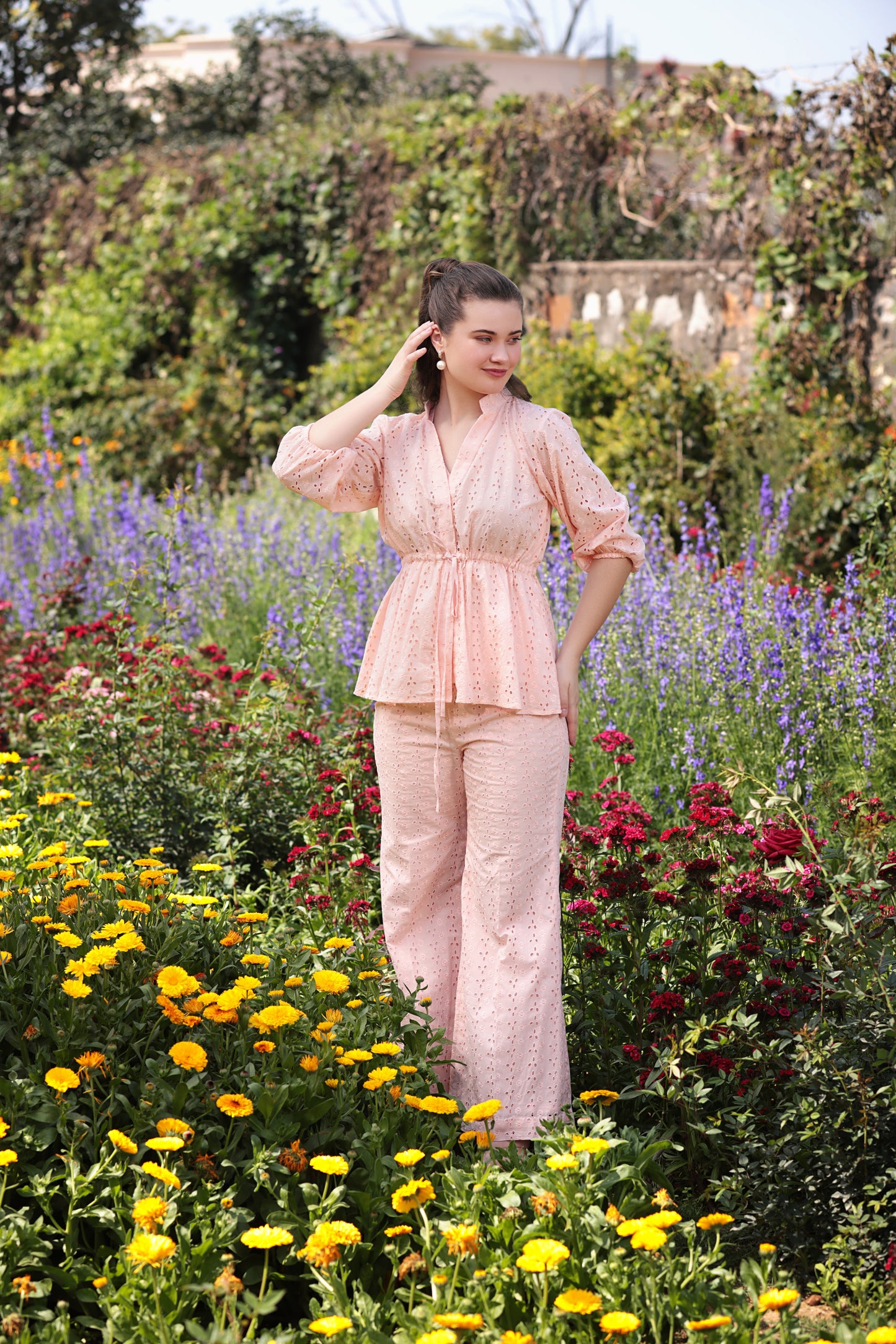Peach Elegance Co-ord Set
