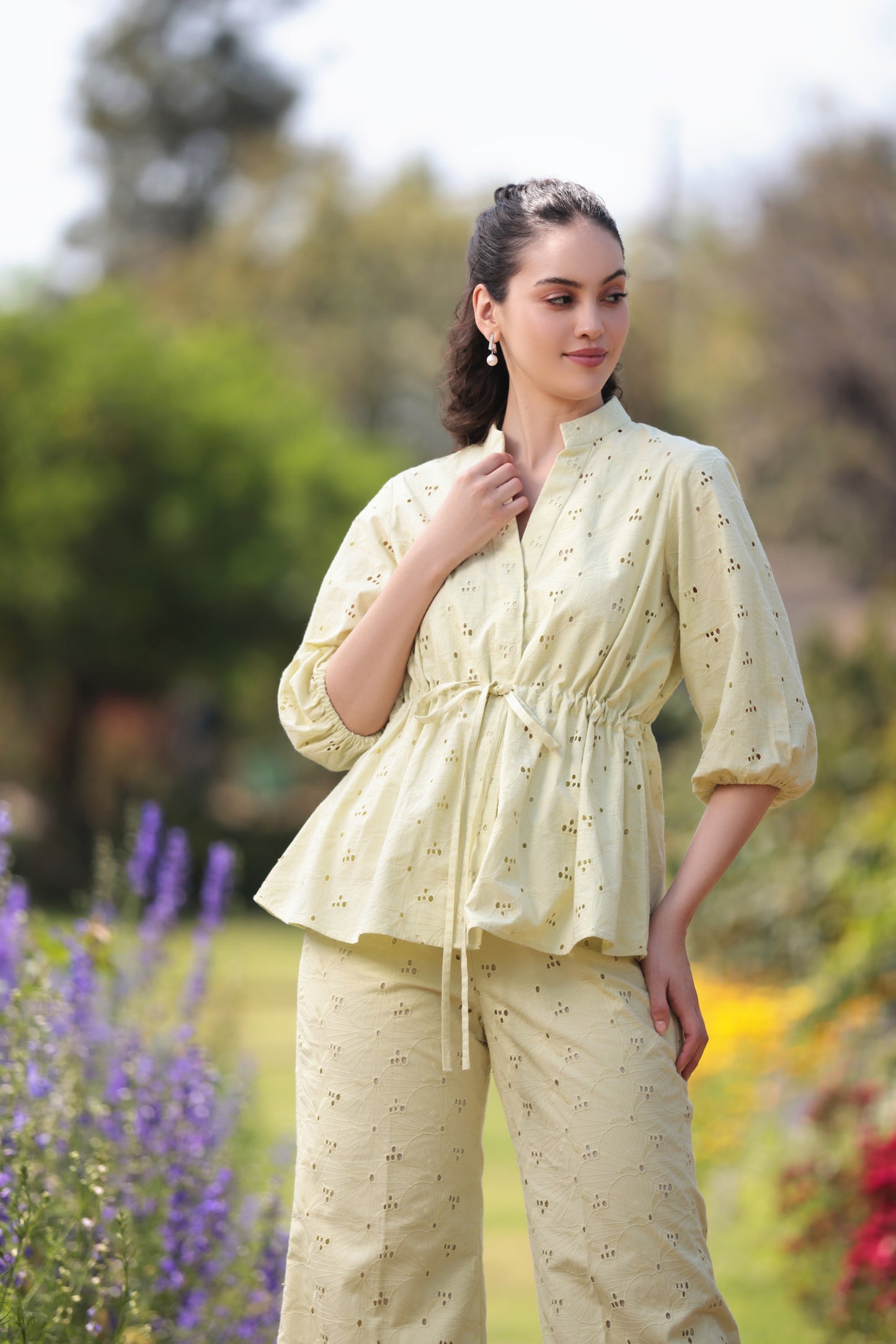 Lemon Elegance Co-ord Pant