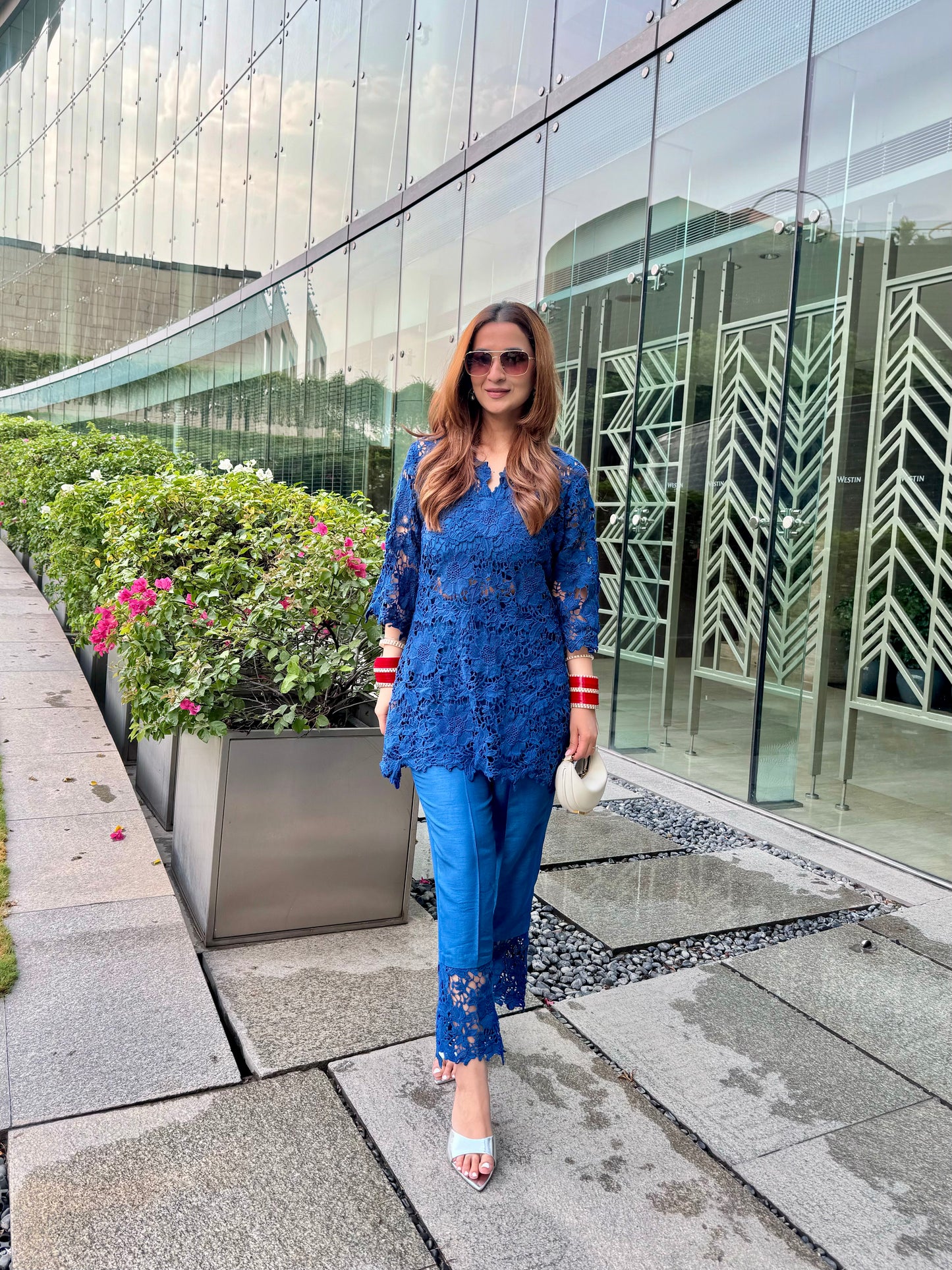 Anahat Co-ord Set Blue