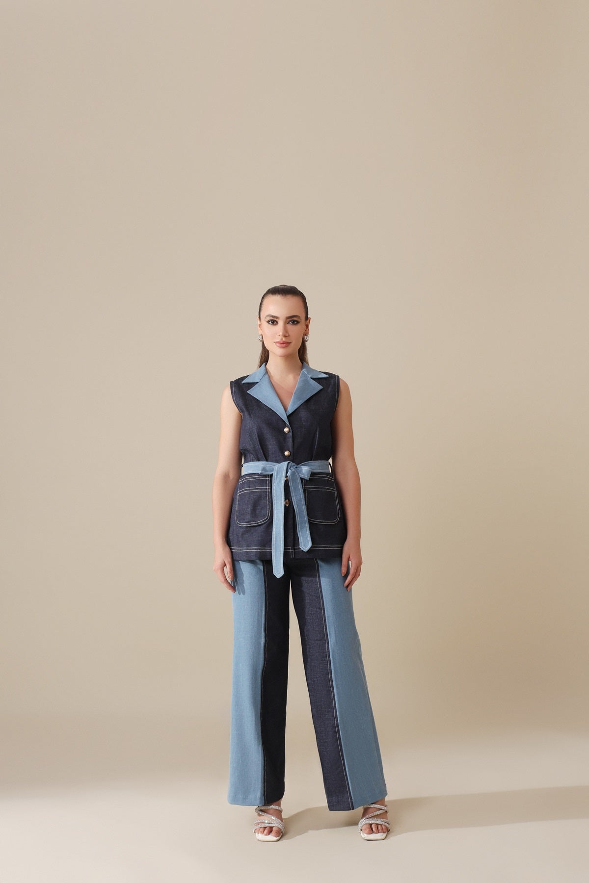 Double Shade Denim Set