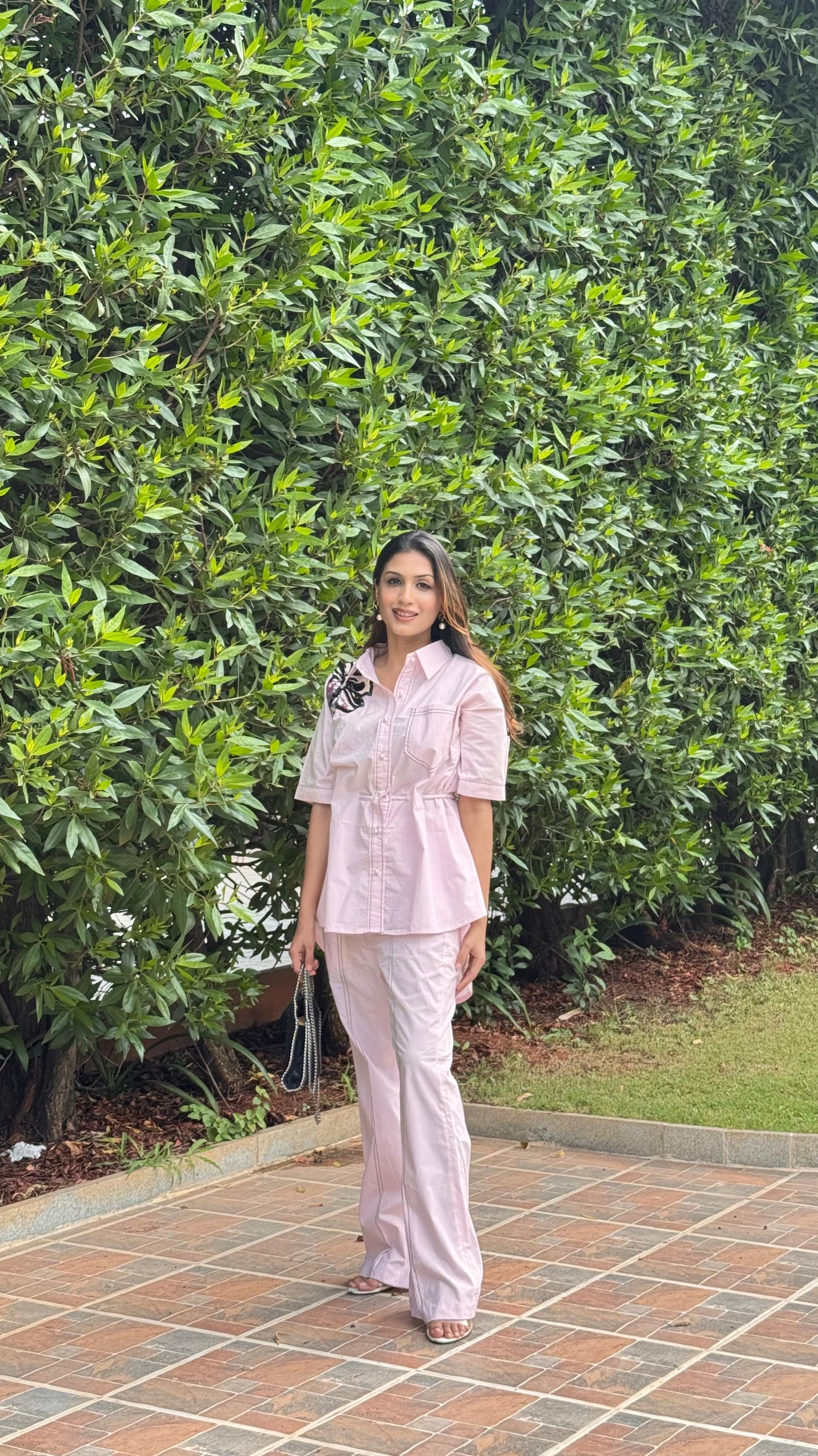 Pink Embroidered Co-ord Set