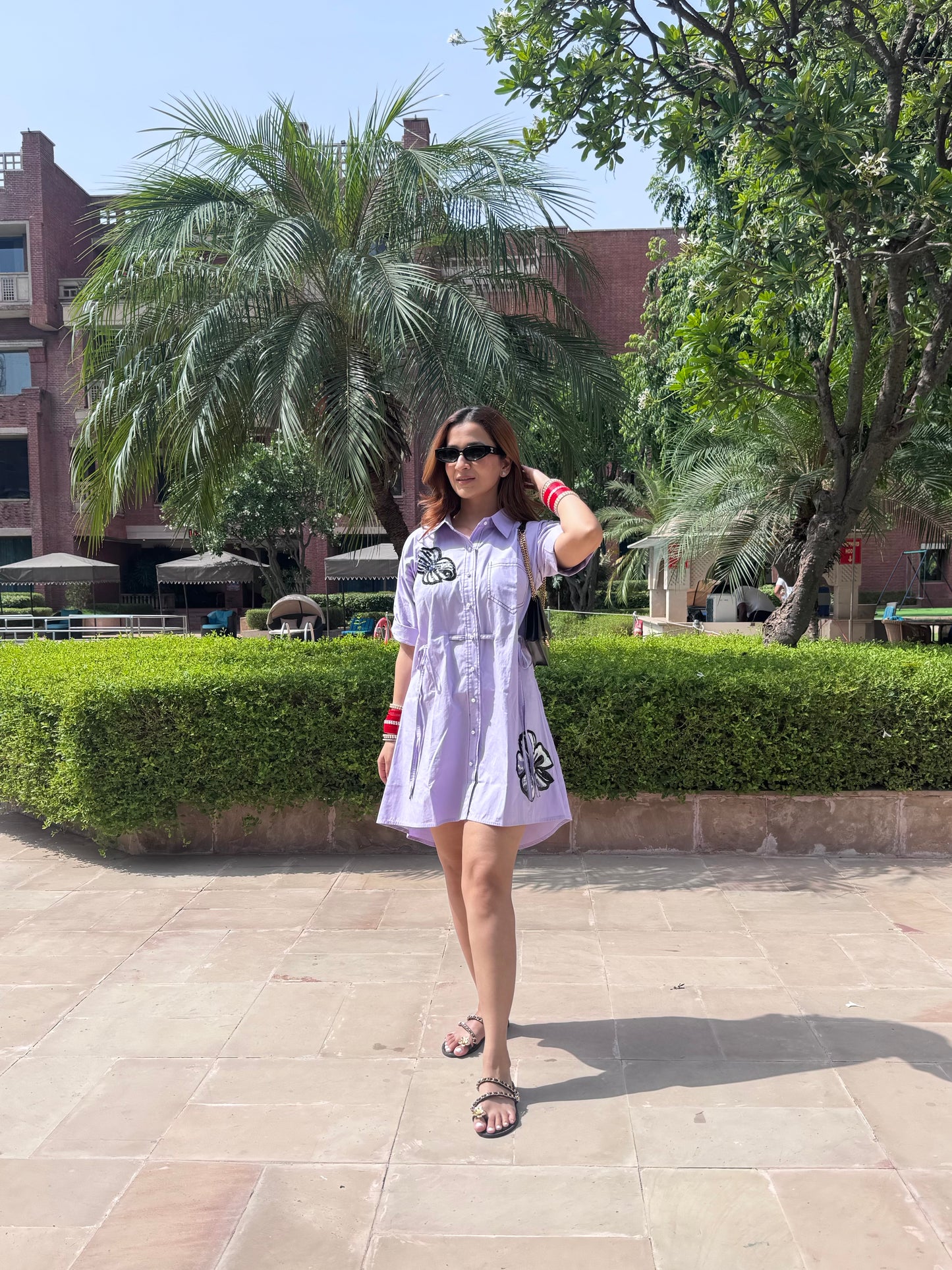 Lavender Embroidered Dress