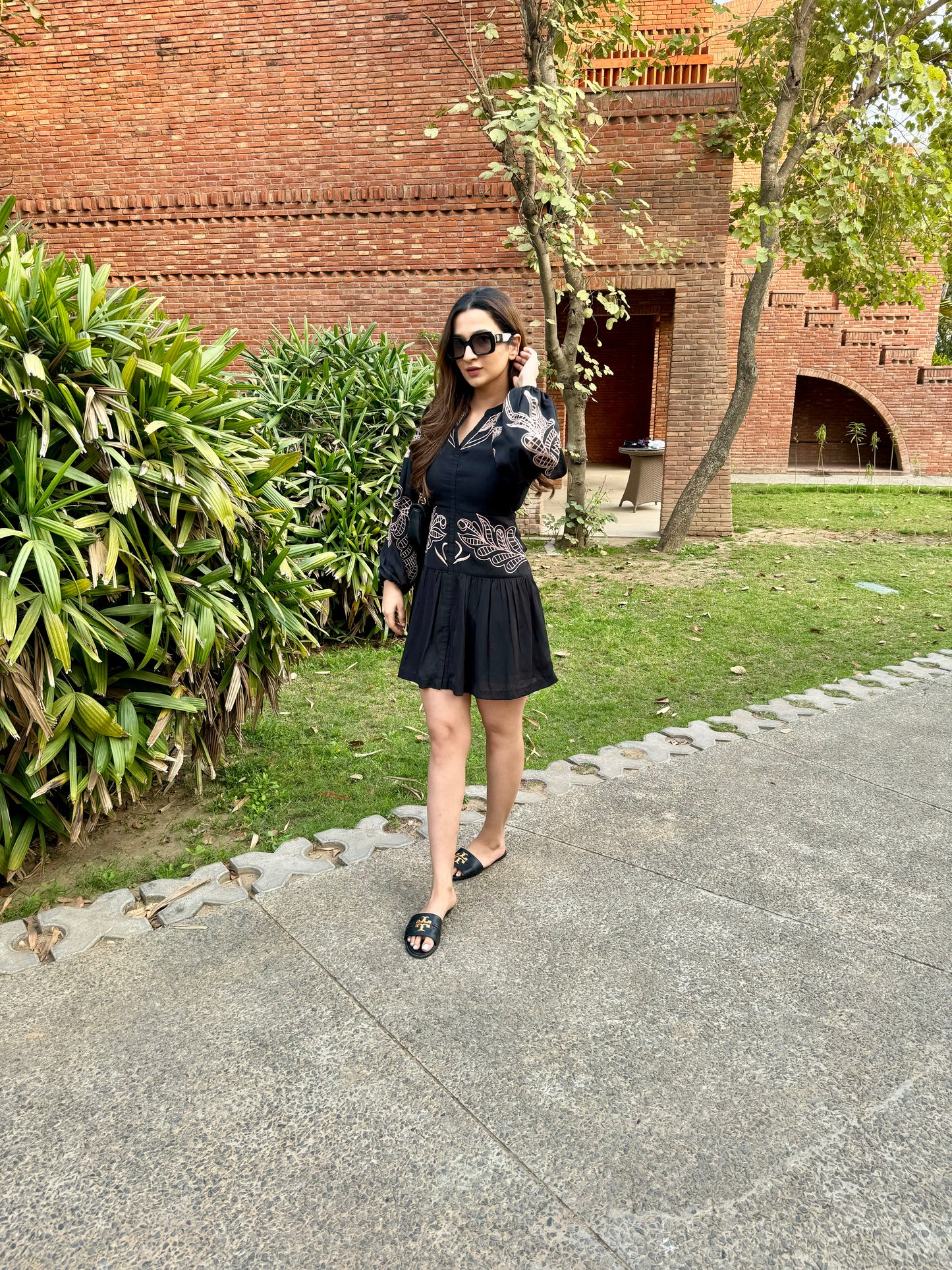 Ishita Suri in Noir Embroidered Dress