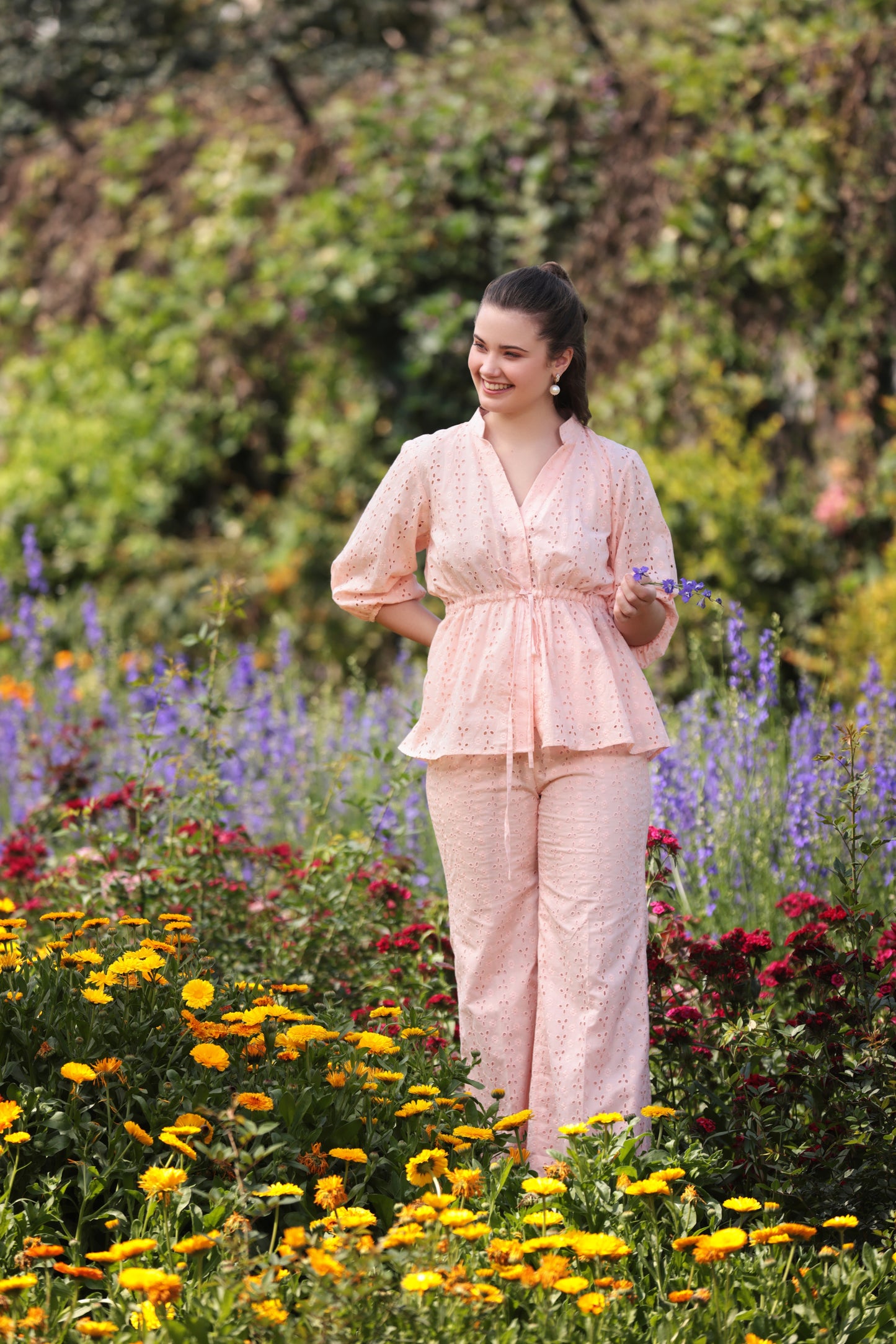 Peach Elegance Co-ord Top