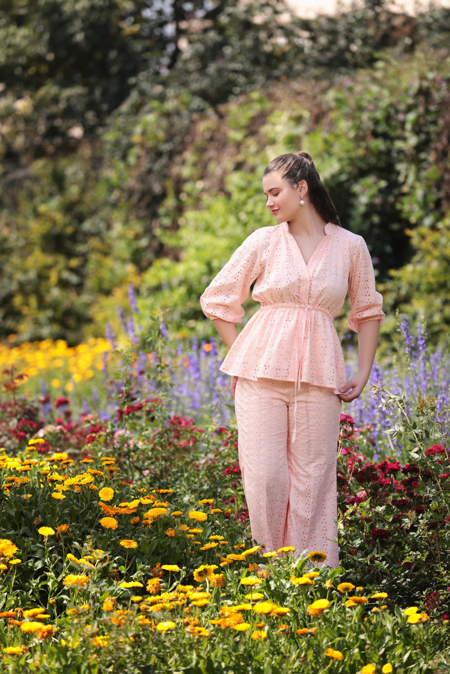 Peach Elegance Co-ord Set