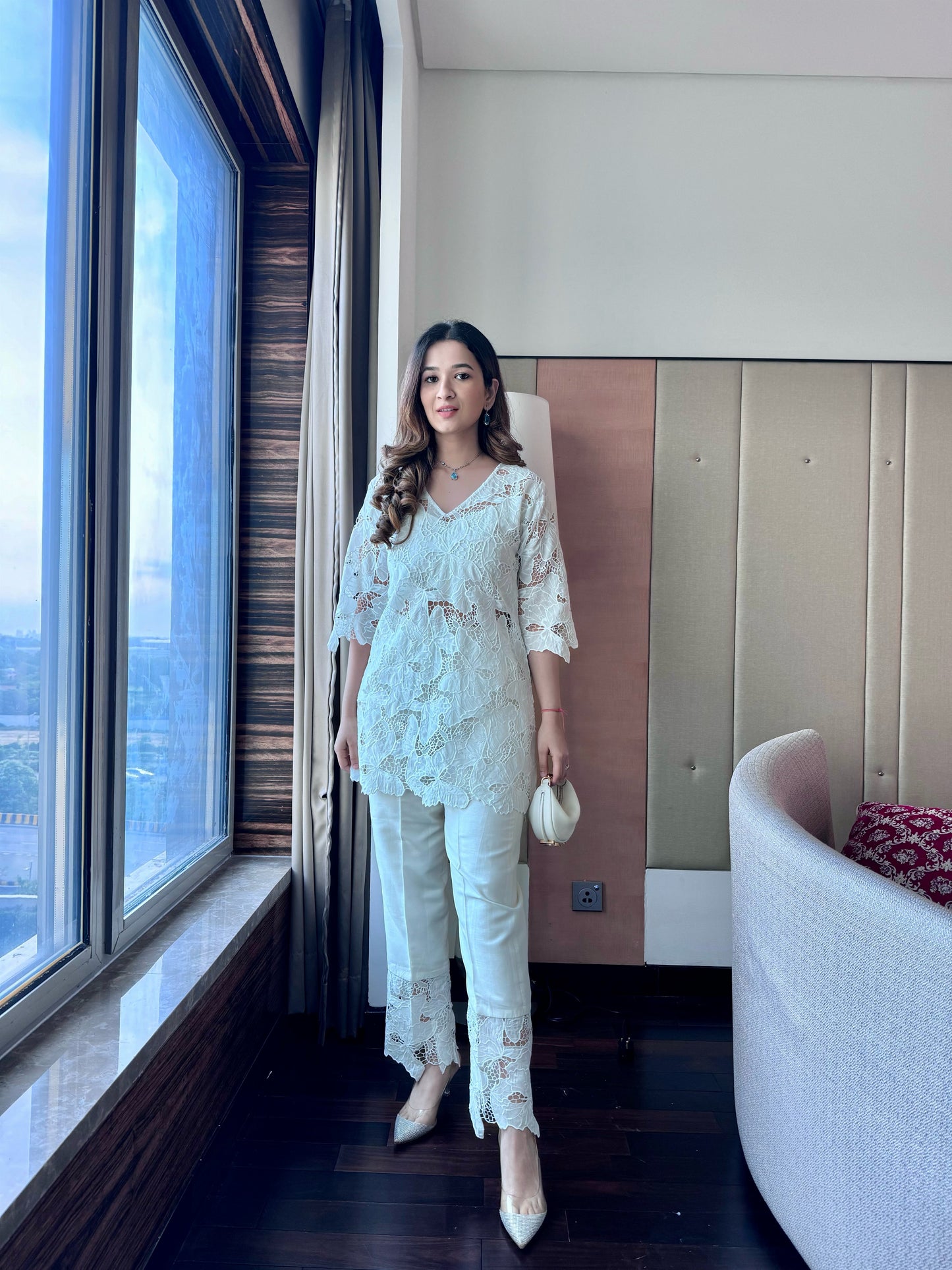 Ivy lace Indowestern set