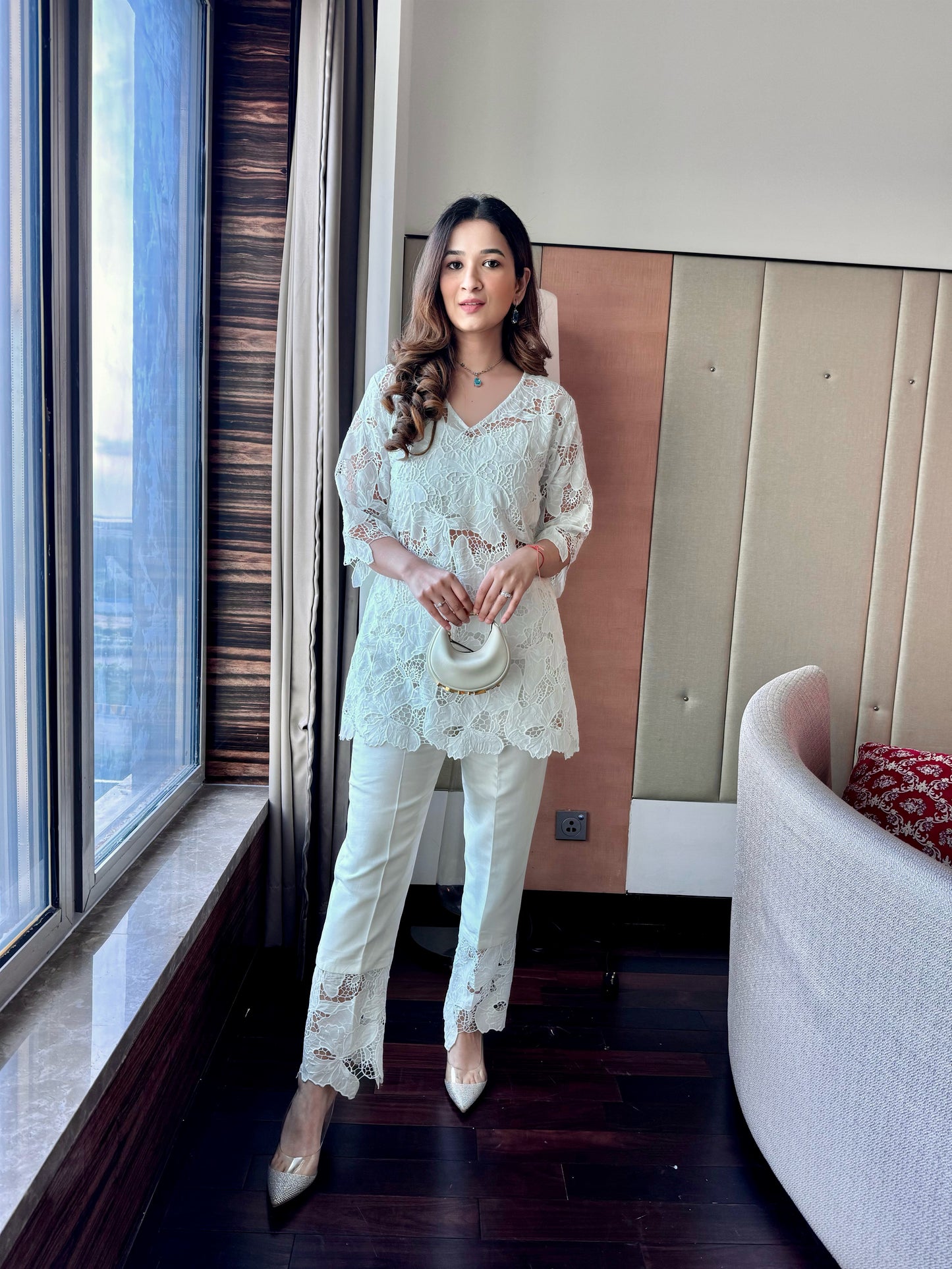Ivy lace Indowestern set