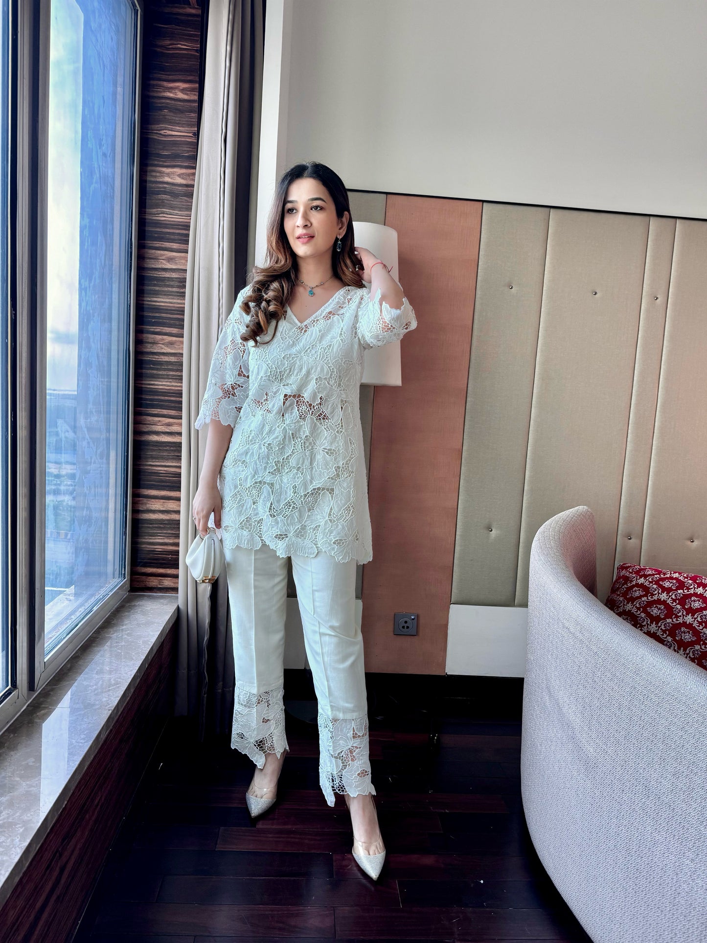 Ivy lace Indowestern set