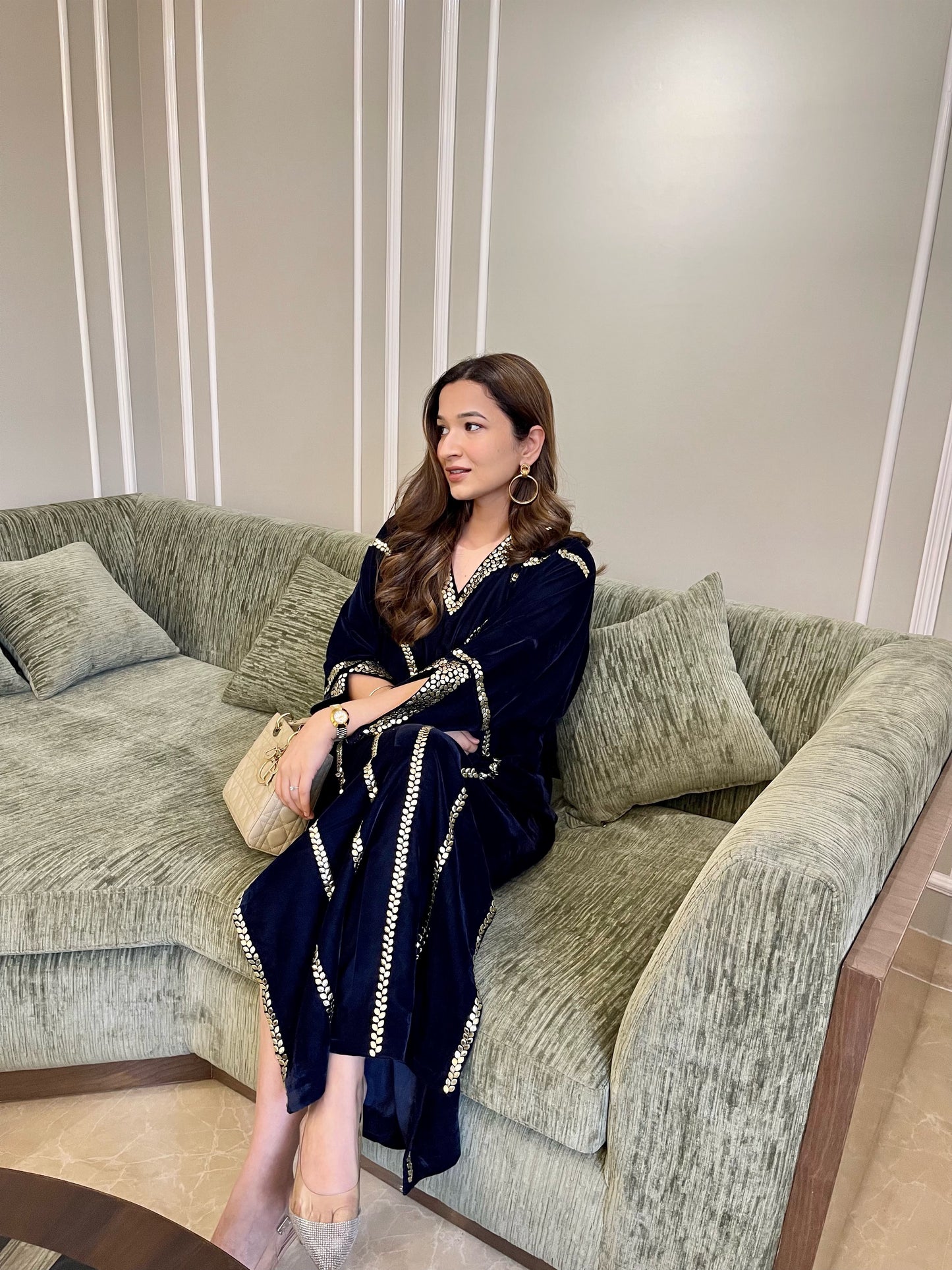 Afreen Kaftan (Navy Blue)