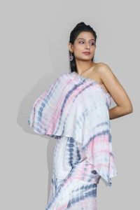 Tie & dye three layer sharara set