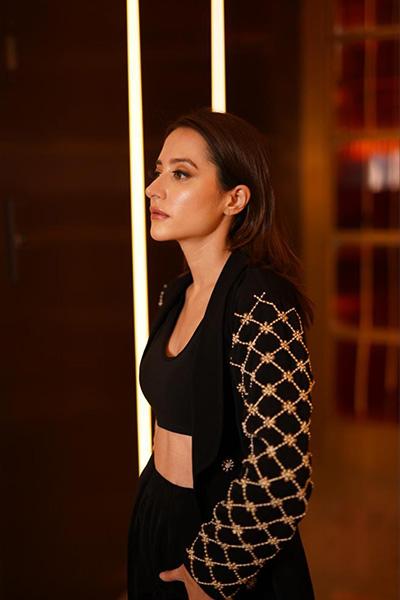 Classic black Hand Embroidered Blazer Co-ord Set