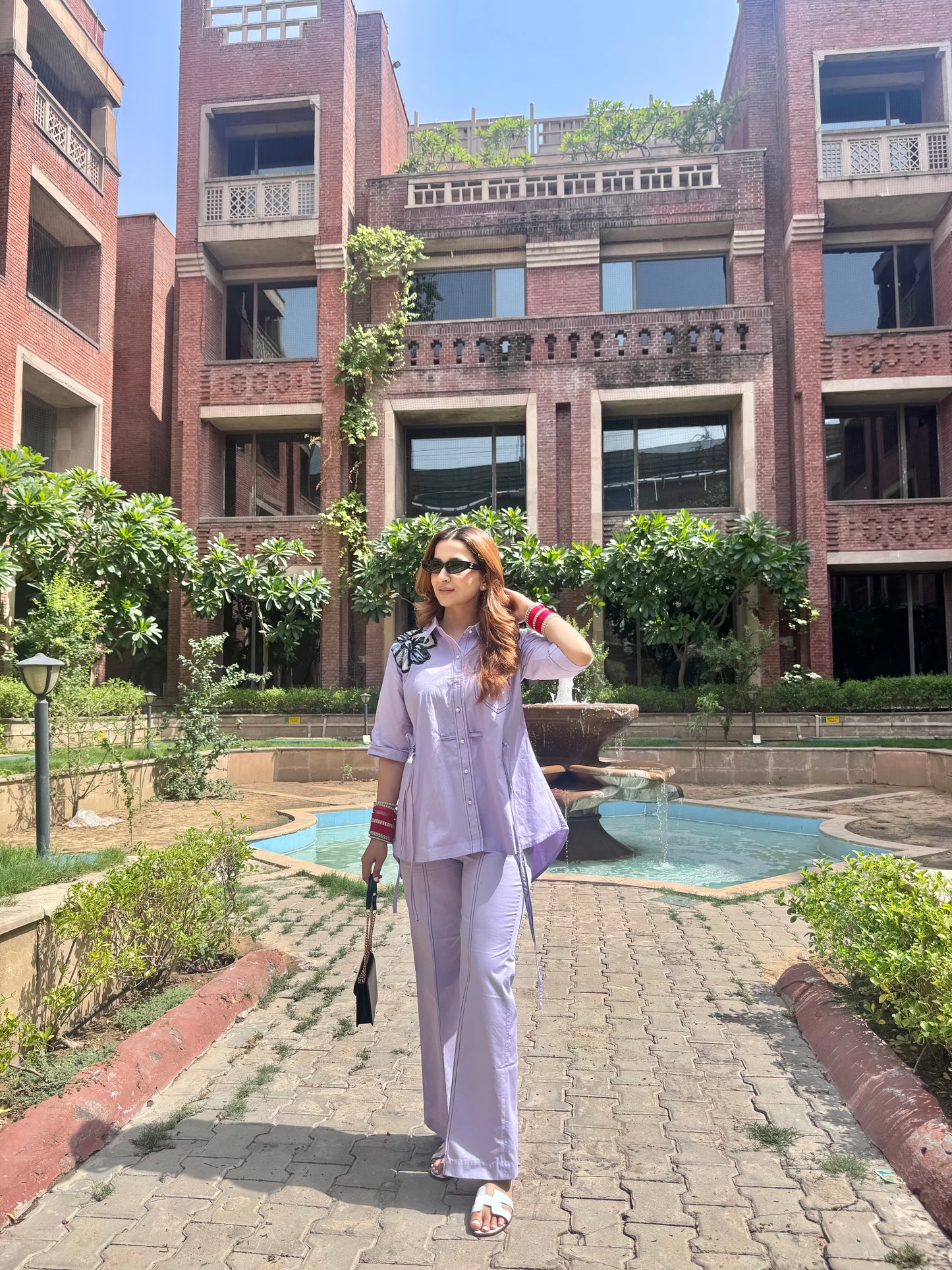 Lavender Embroidered Co-ord