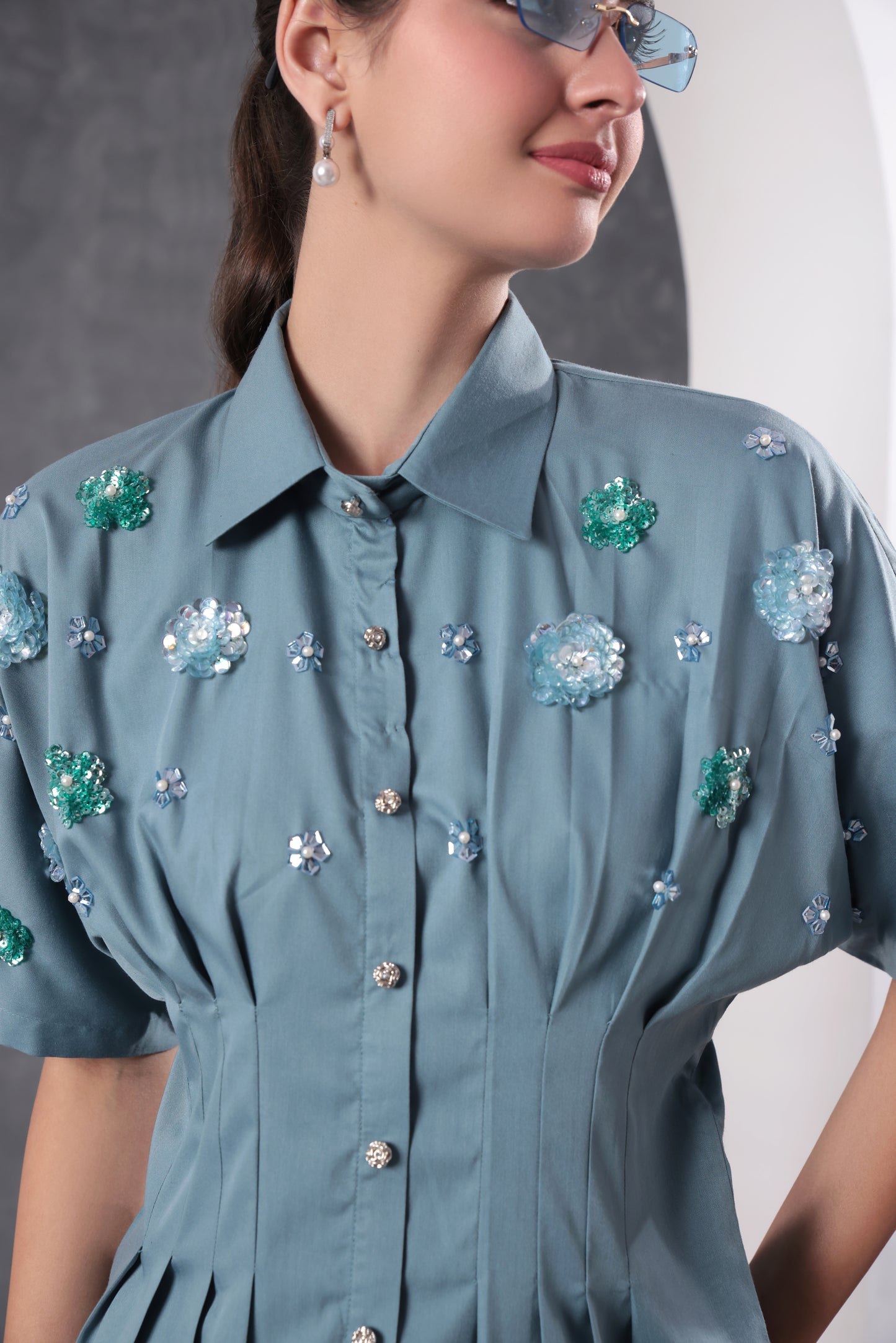 Aqua Bloom Dress