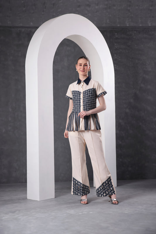 Ivory Weave Fringe Set