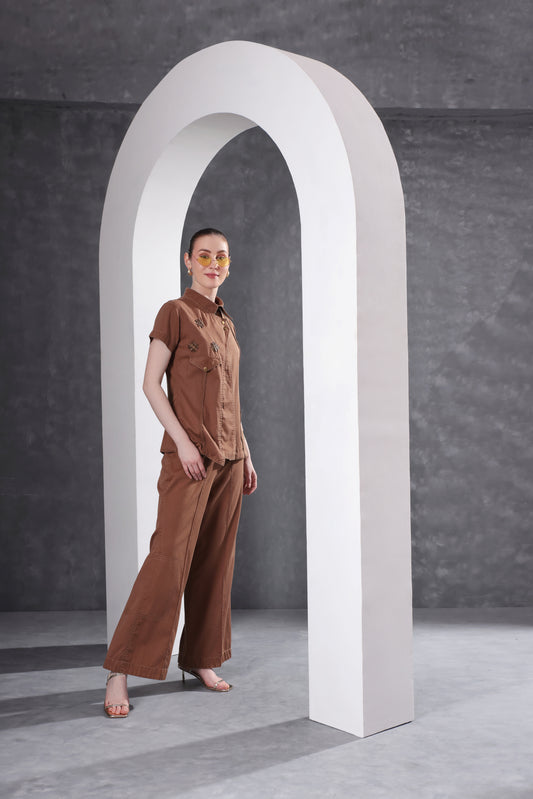 Washed Mocha Co-ord Pant