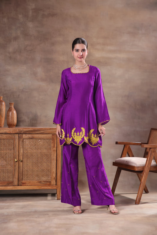 Afsana Peplum Set (Purple)
