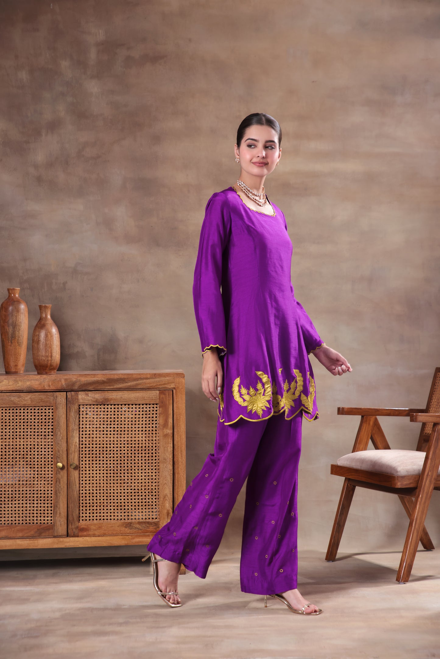 Afsana Peplum Set (Purple)