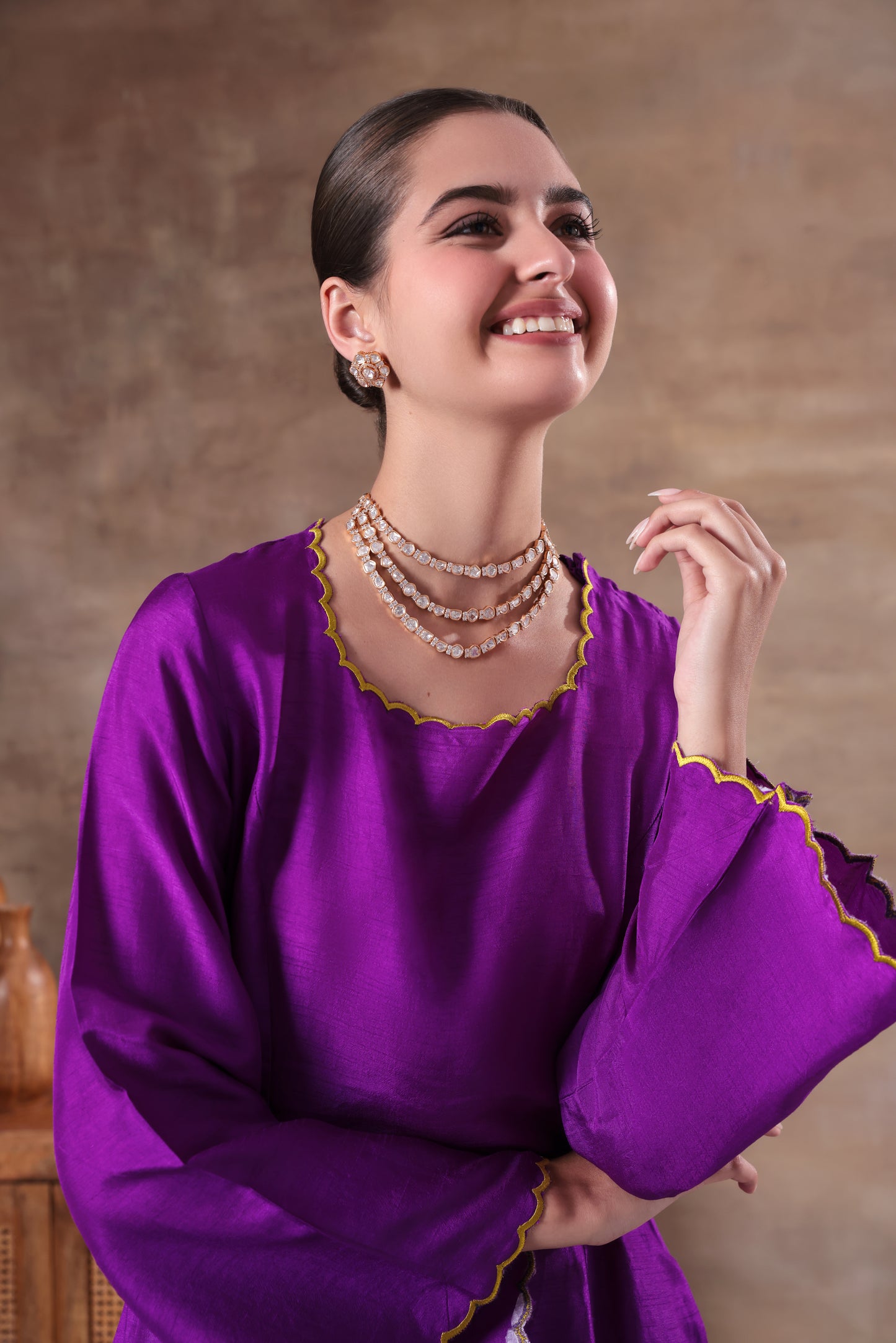 Afsana Peplum Set (Purple)