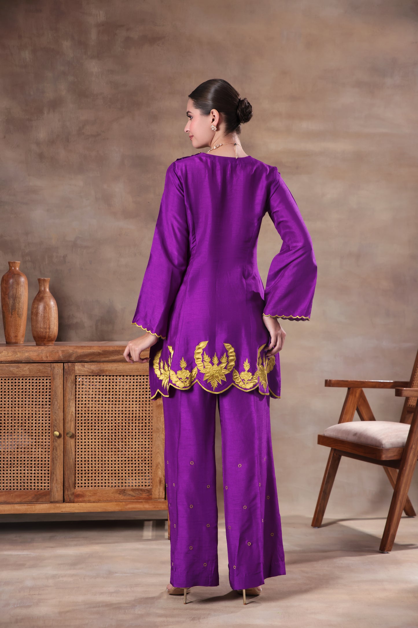 Afsana Peplum Set (Purple)