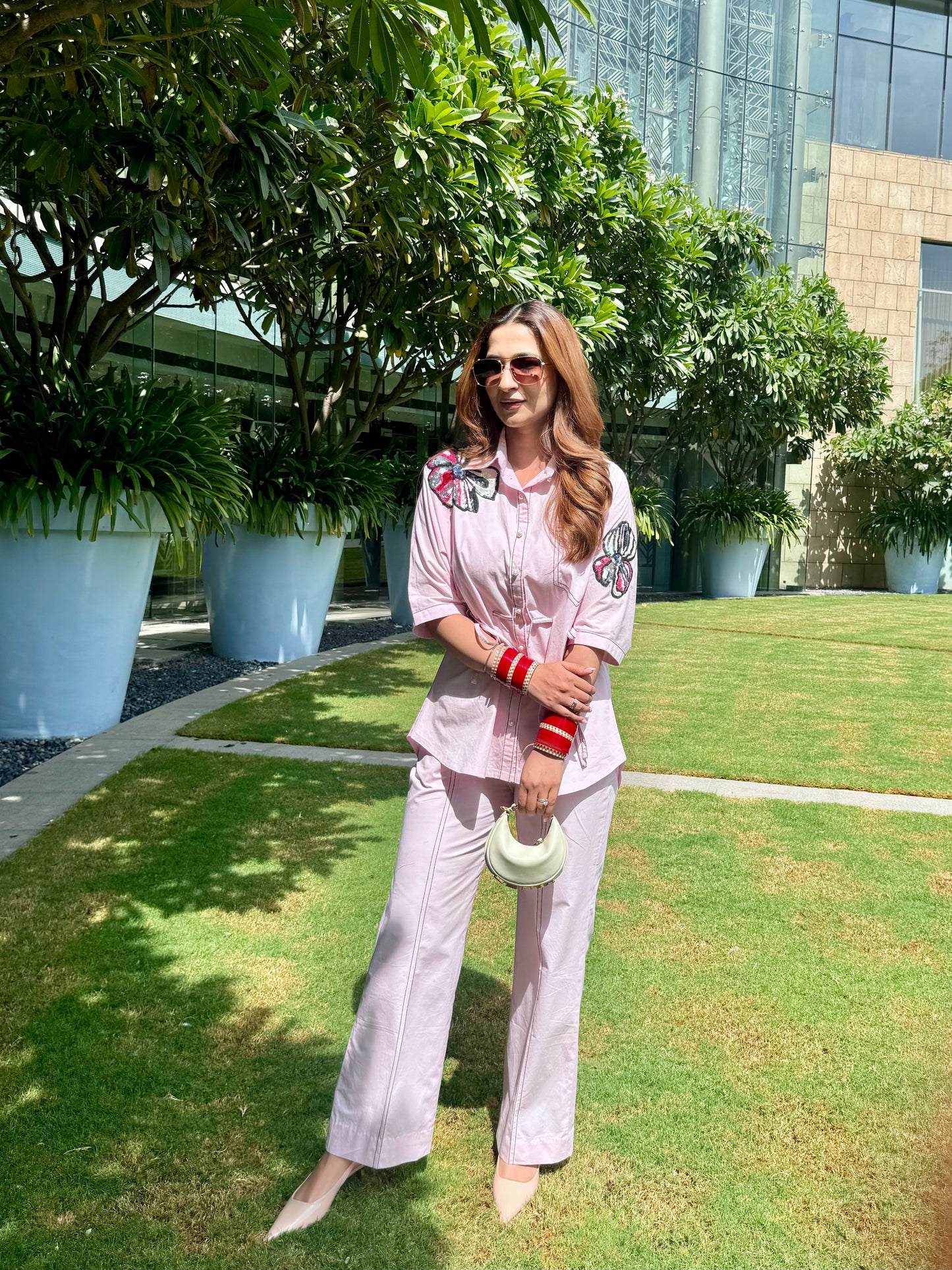 Pink Embroidered Co-ord Set