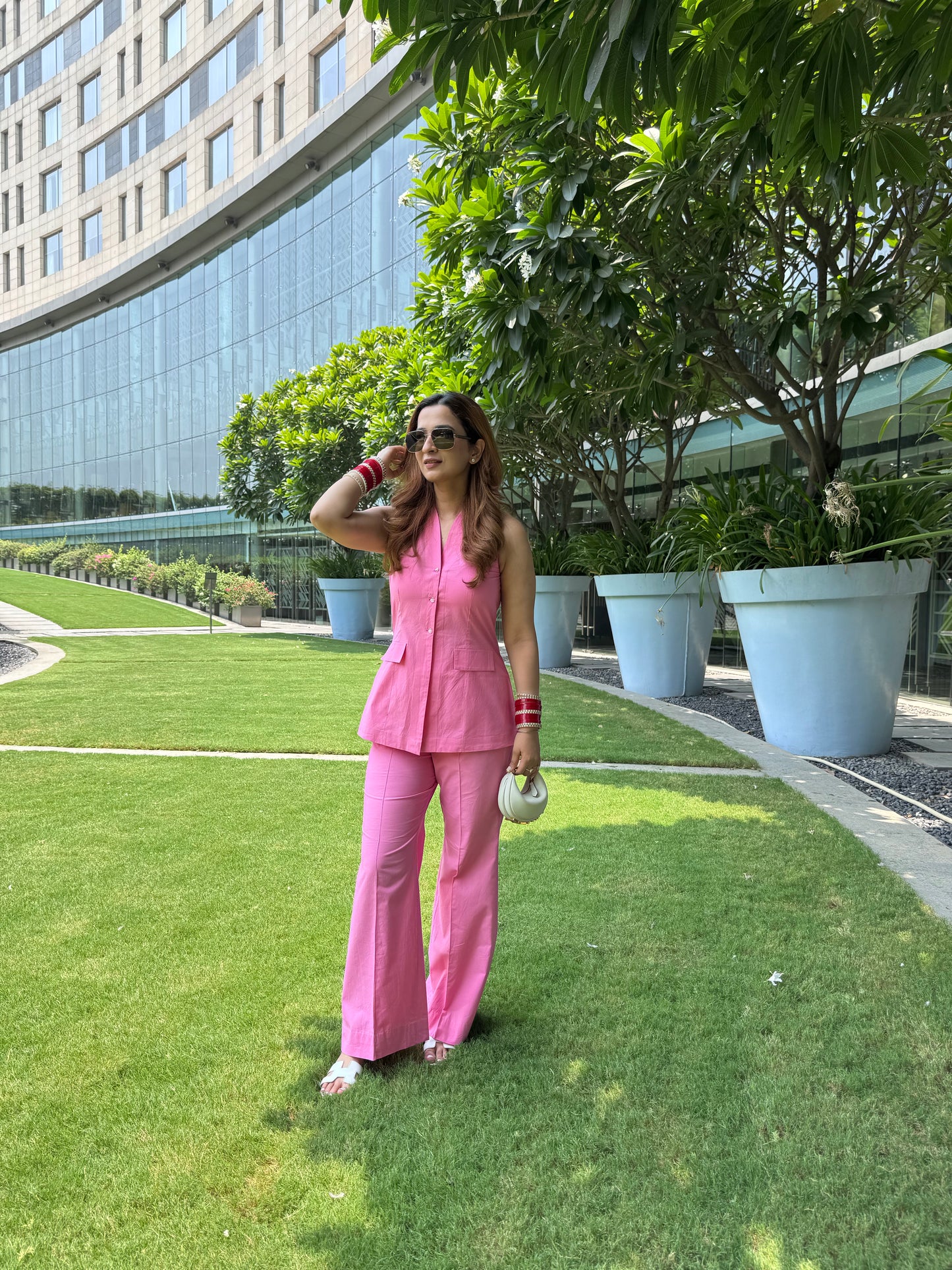 Hot Pink Halter Neck Co-ord