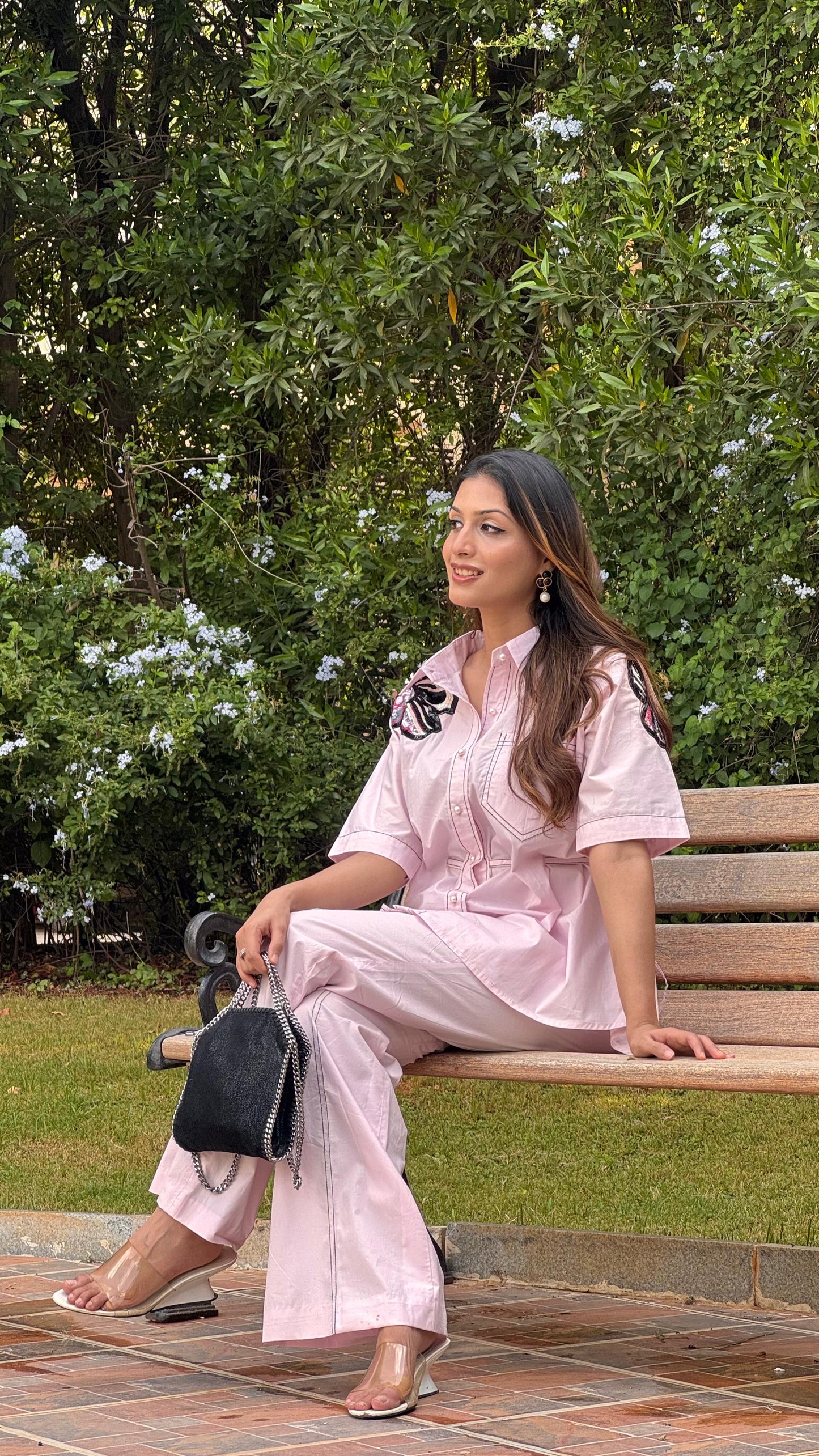 Pink Embroidered Co-ord Set