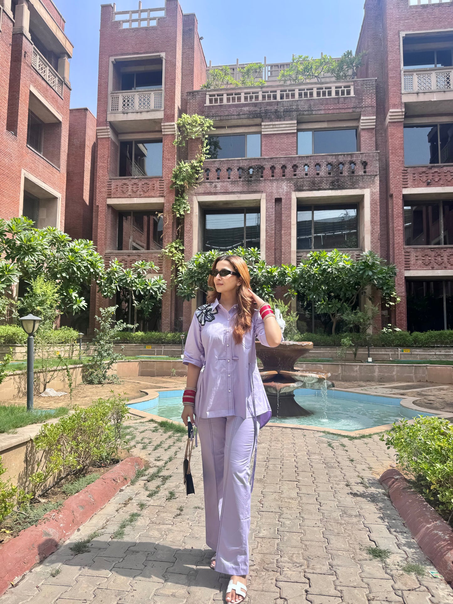 Lavender Embroidered Co-ord