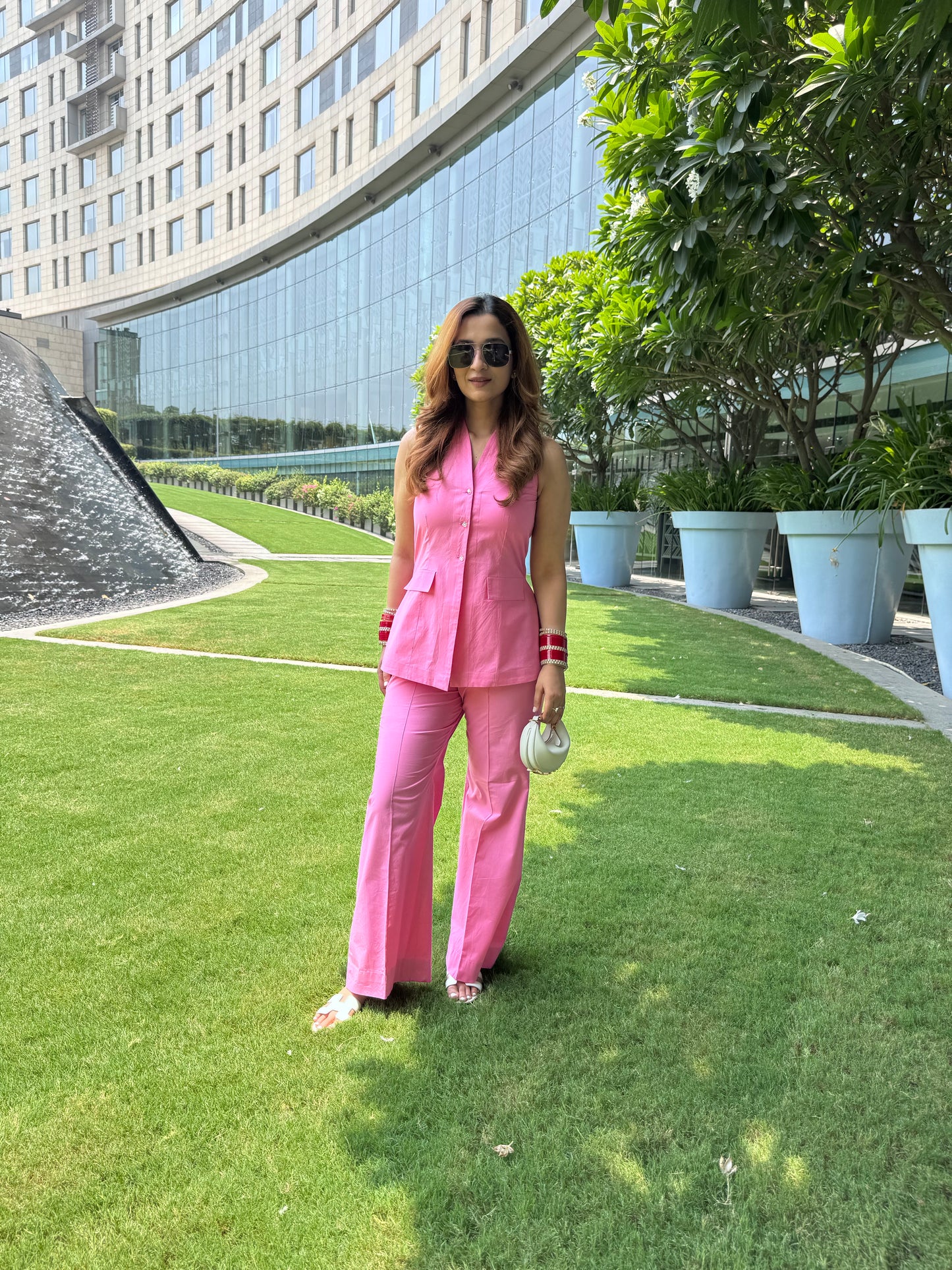 Hot Pink Halter Neck Co-ord