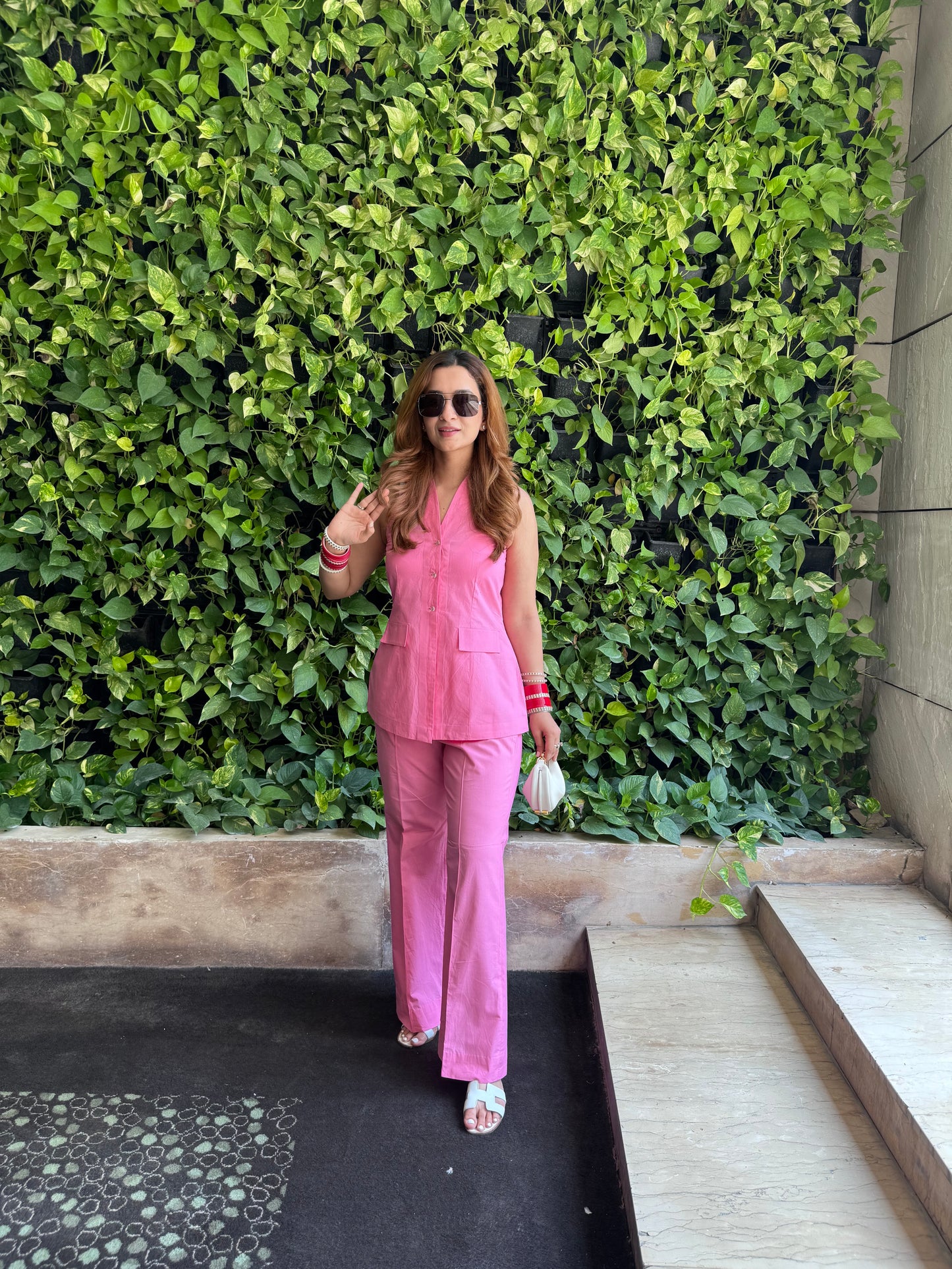 Hot Pink Halter Neck Co-ord