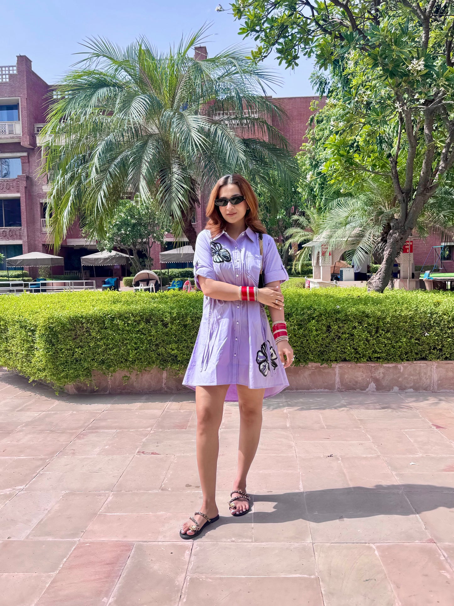 Lavender Embroidered Dress