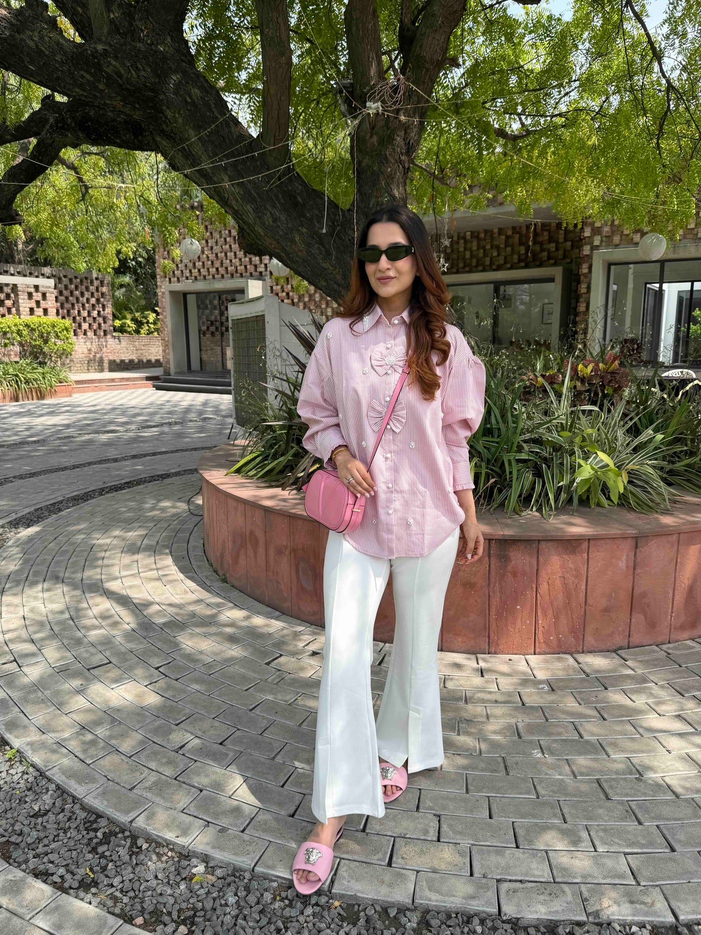 Blush Pearl Cotton Shirt