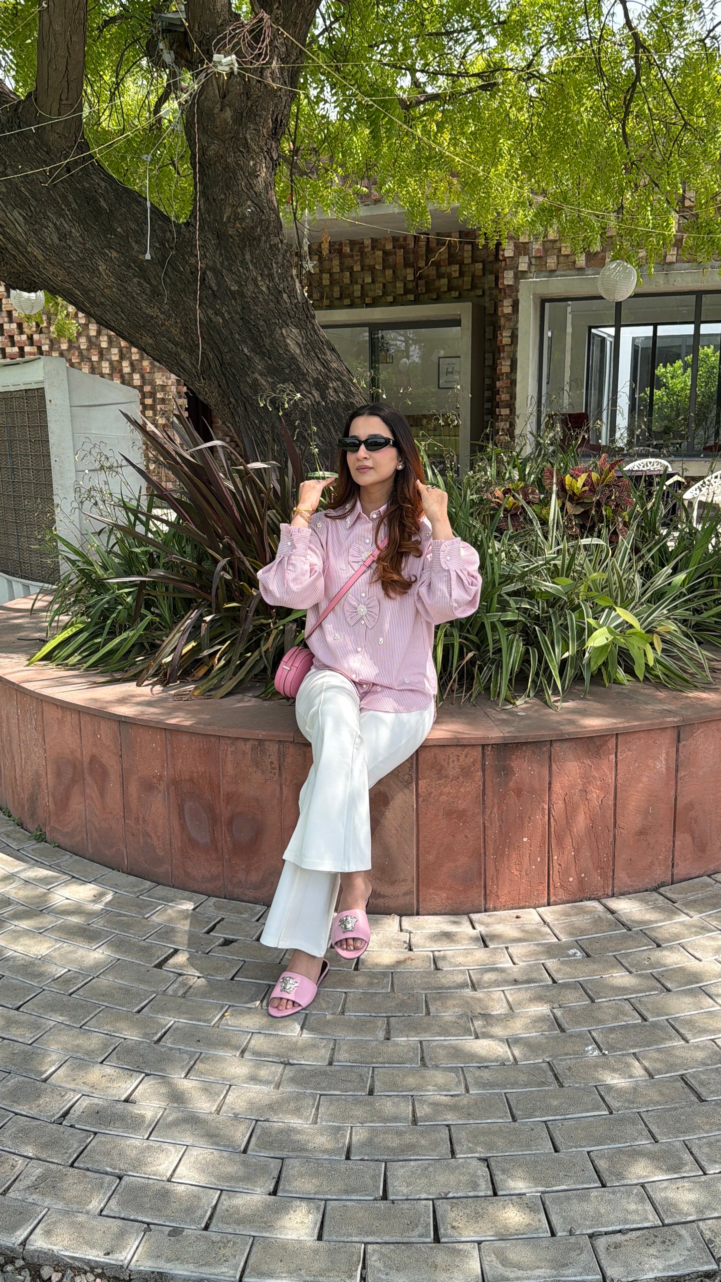 Blush Pearl Cotton Shirt