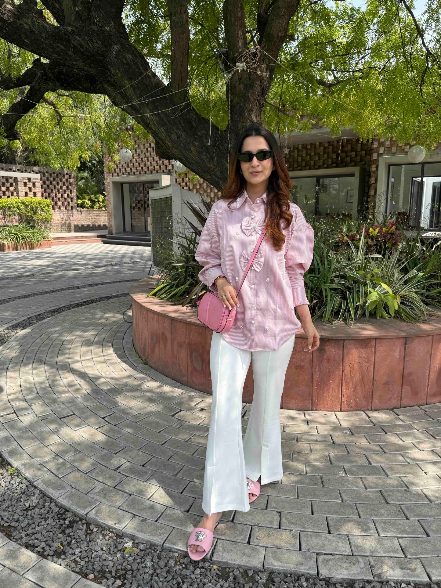 Blush Pearl Cotton Shirt