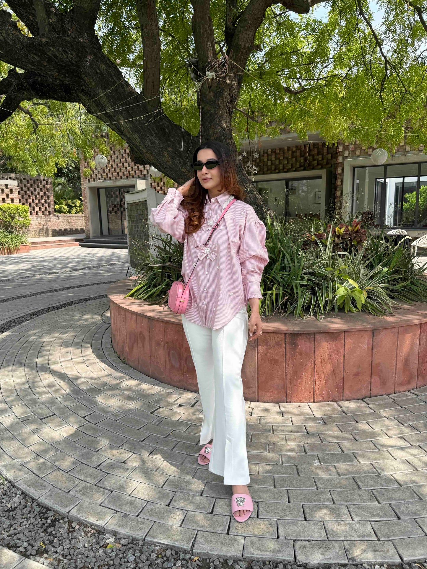 Blush Pearl Cotton Shirt