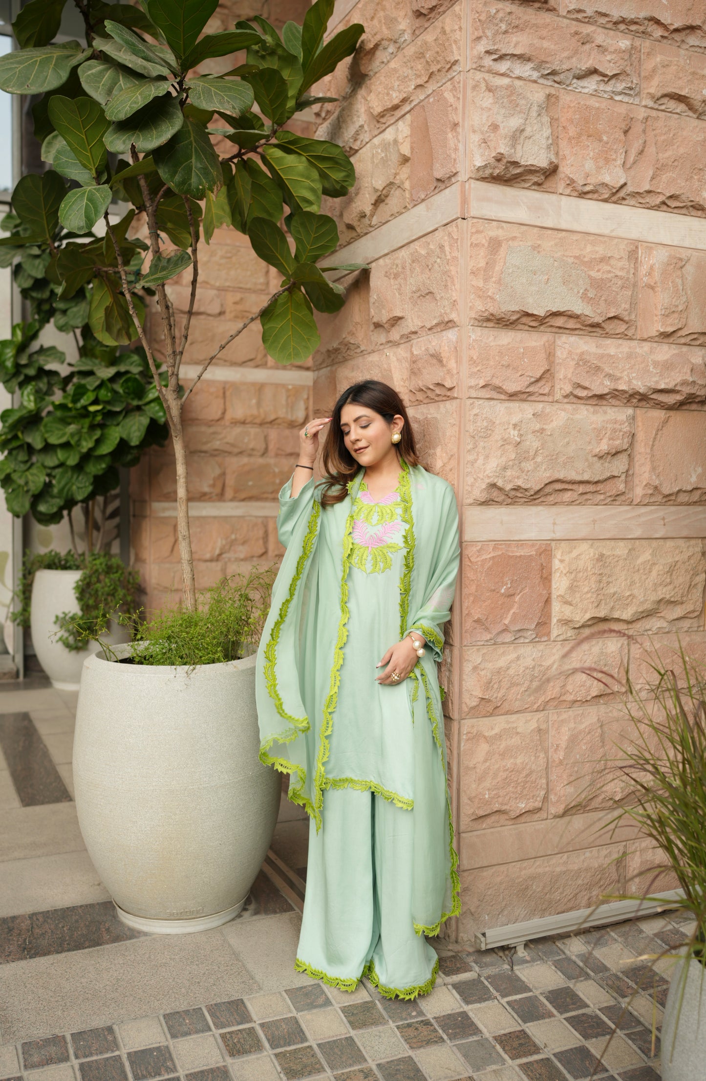 Pistachio Veil Set
