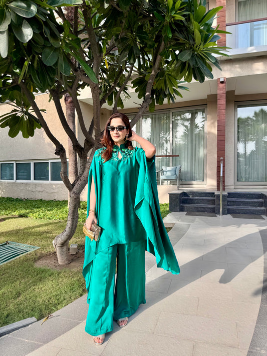Emerald Indowestern Set
