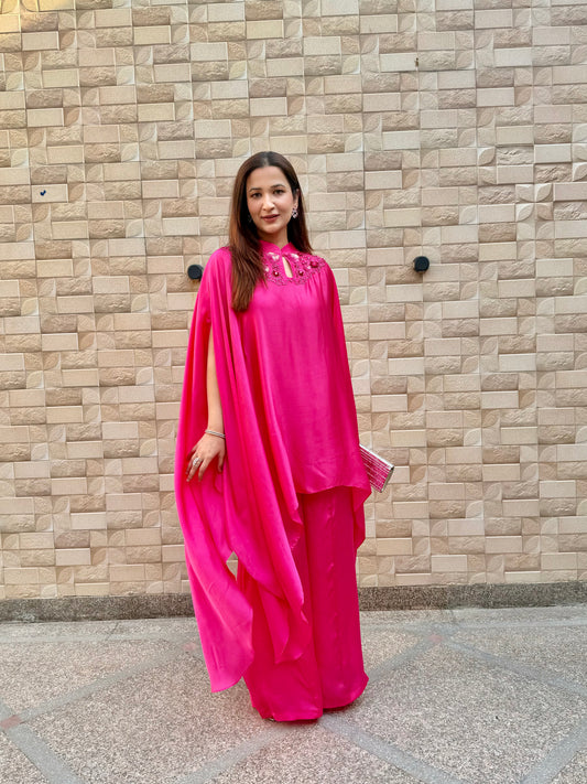 Hot Pink Indowestern Set