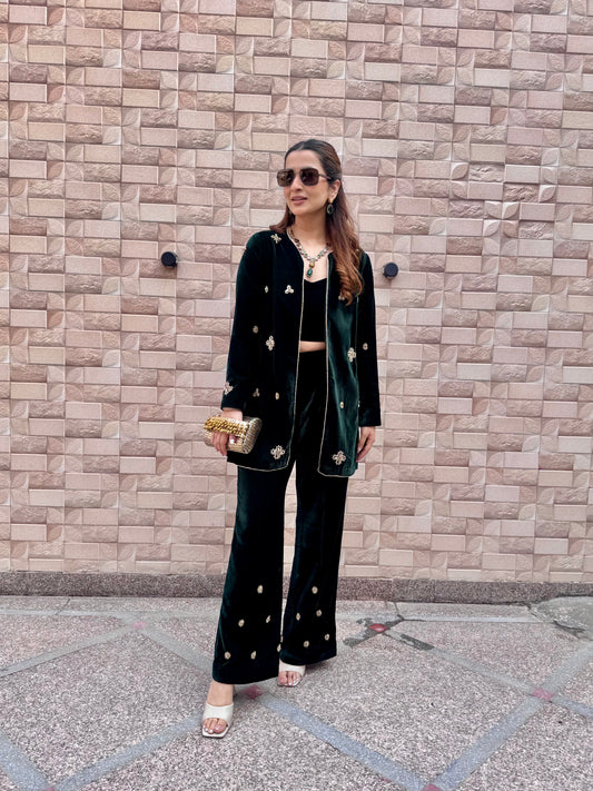 Araya Three Piece Set (Bottle Green)