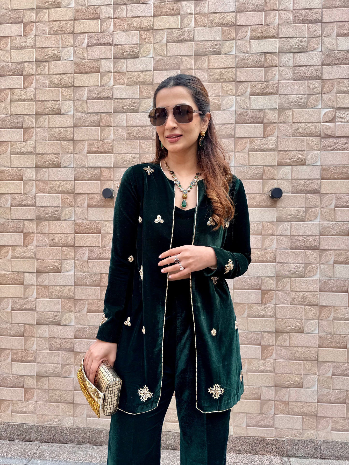 Araya Three Piece Set (Bottle Green)